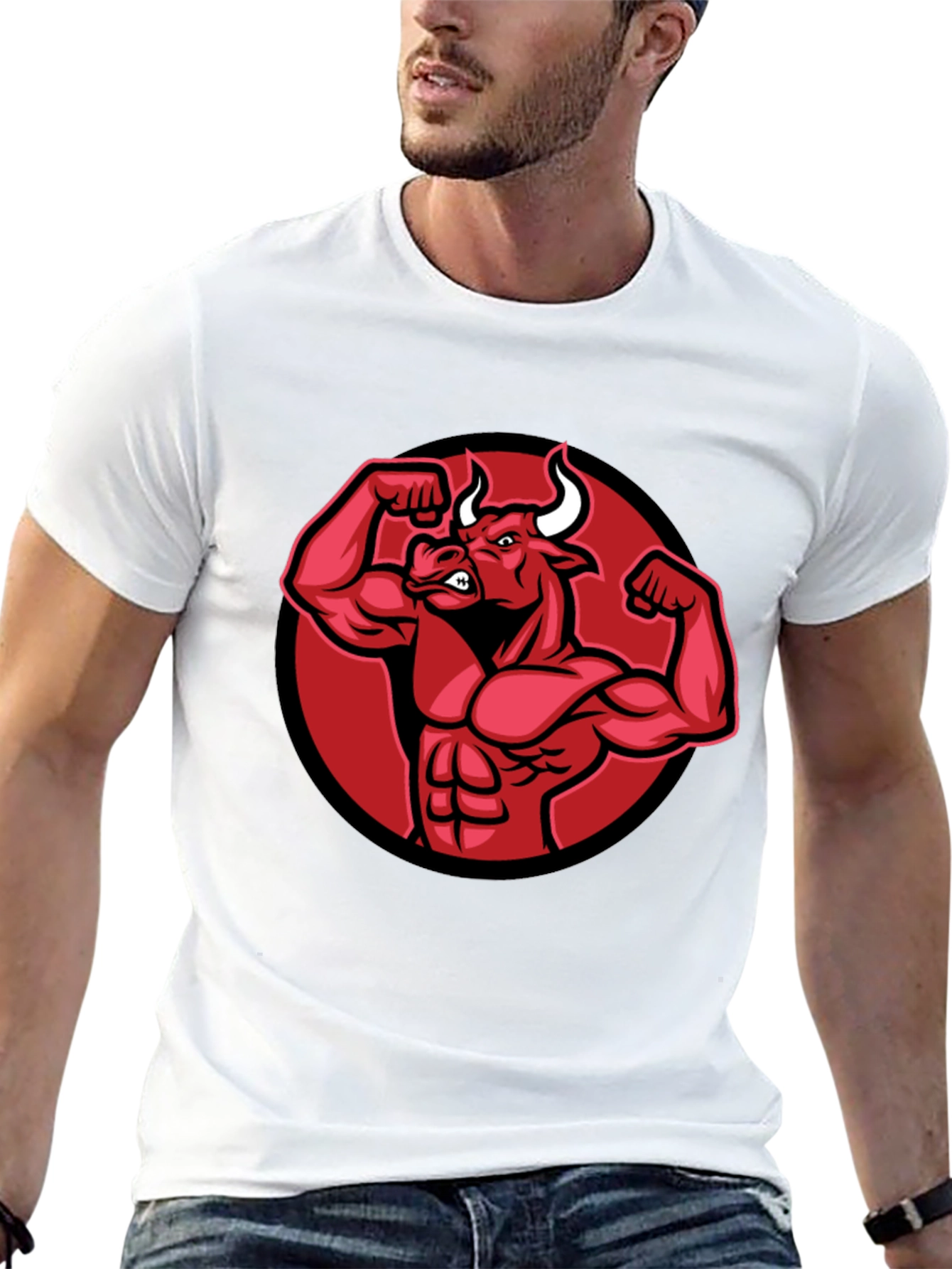 Black Bull Muscle Tee - Gym Ready!