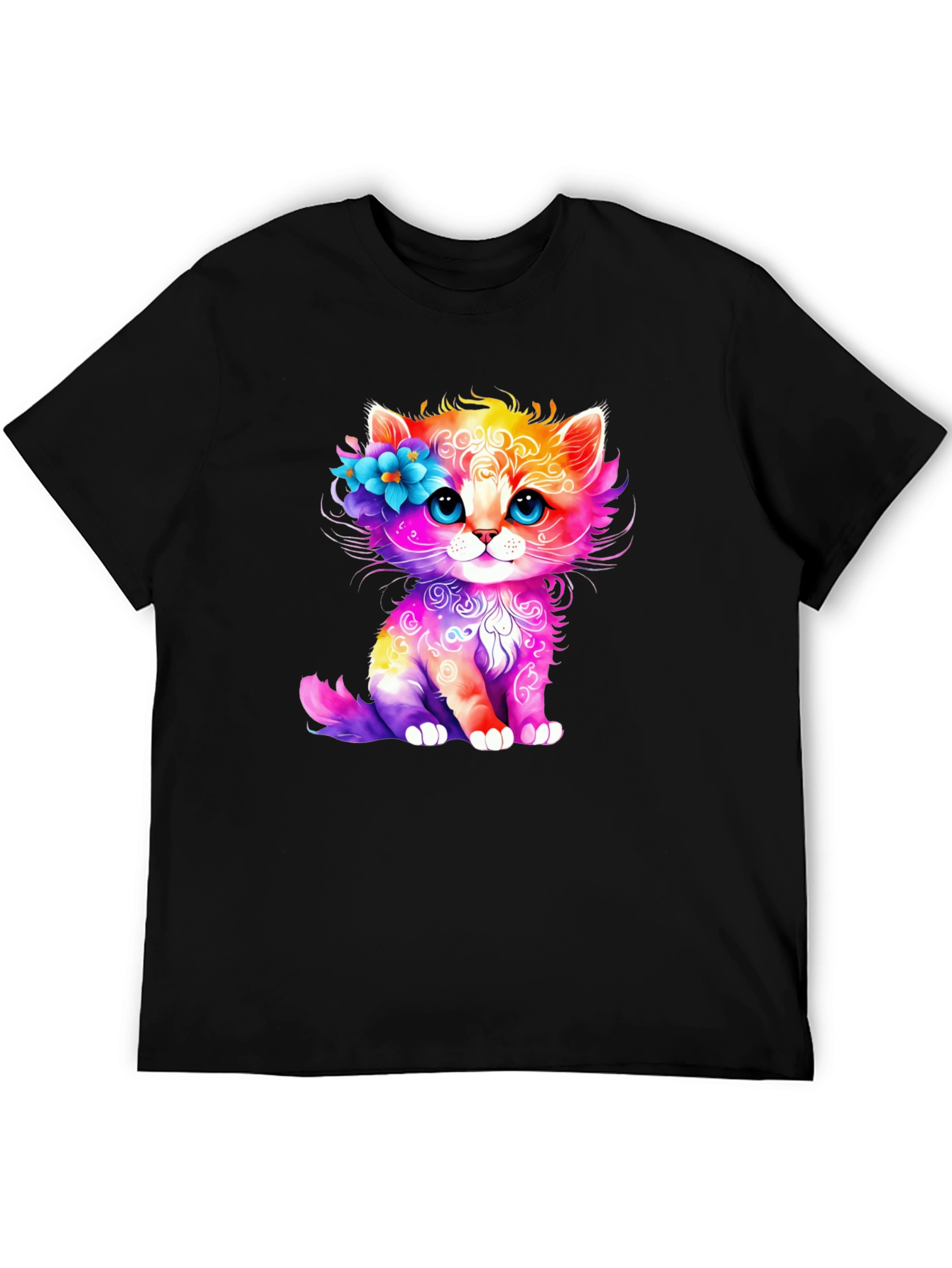 Rainbow Cat T-Shirt - Adorable Kitten Design