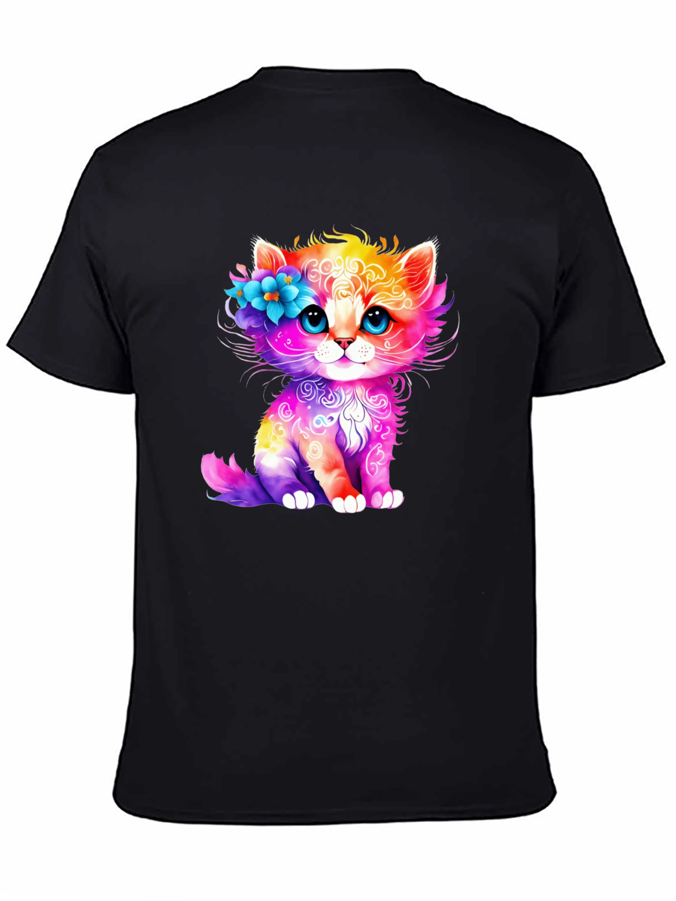 Rainbow Cat T-Shirt - Adorable Kitten Design
