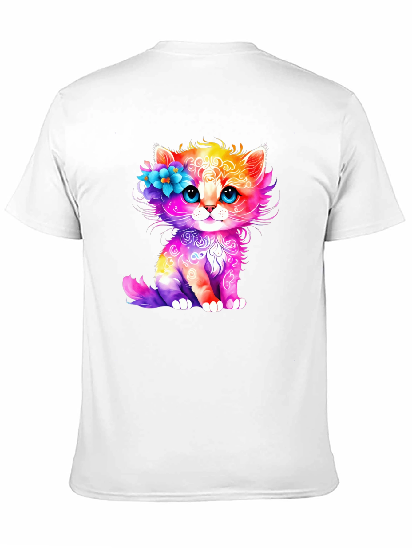 Rainbow Cat T-Shirt - Adorable Kitten Design