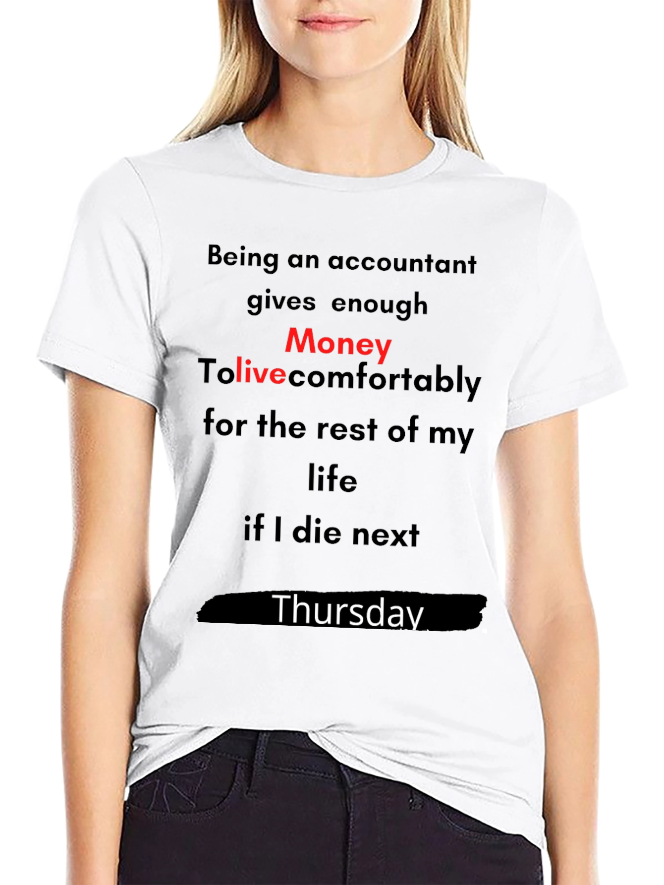 Accountant Money Thursday Graphic T-Shirt
