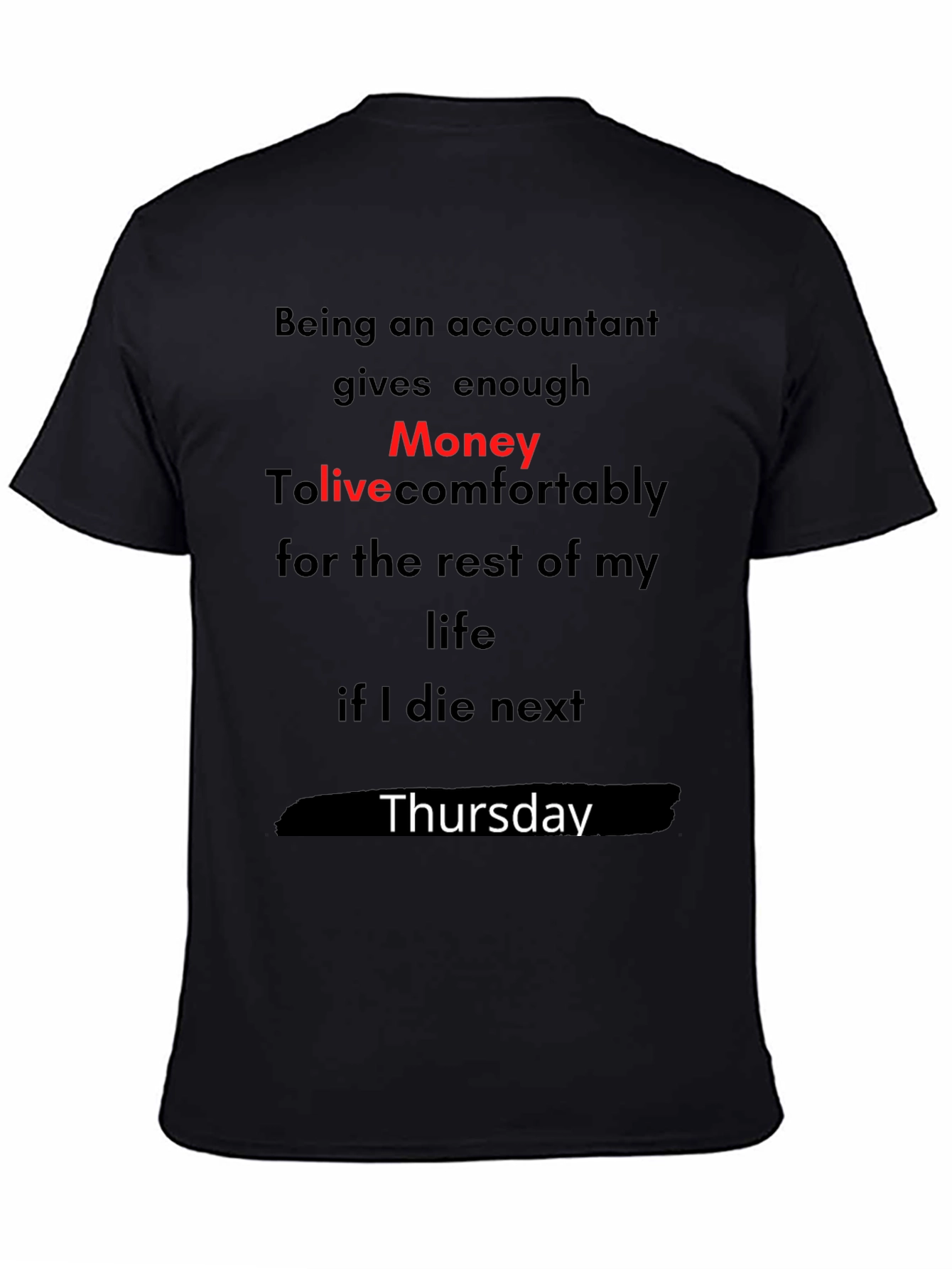 Accountant Money Thursday Graphic T-Shirt