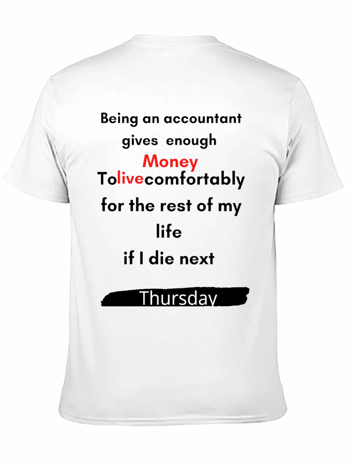 Accountant Money Thursday Graphic T-Shirt
