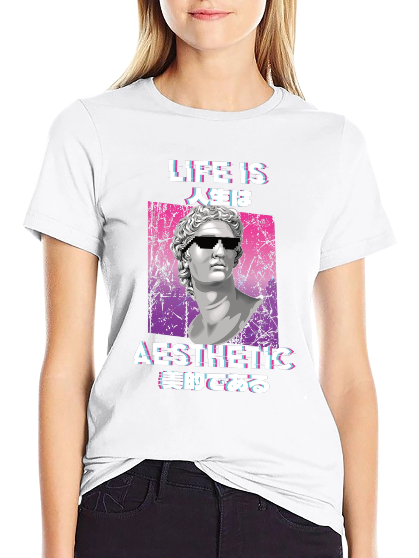 Aesthetic Life Statue Graphic Tee