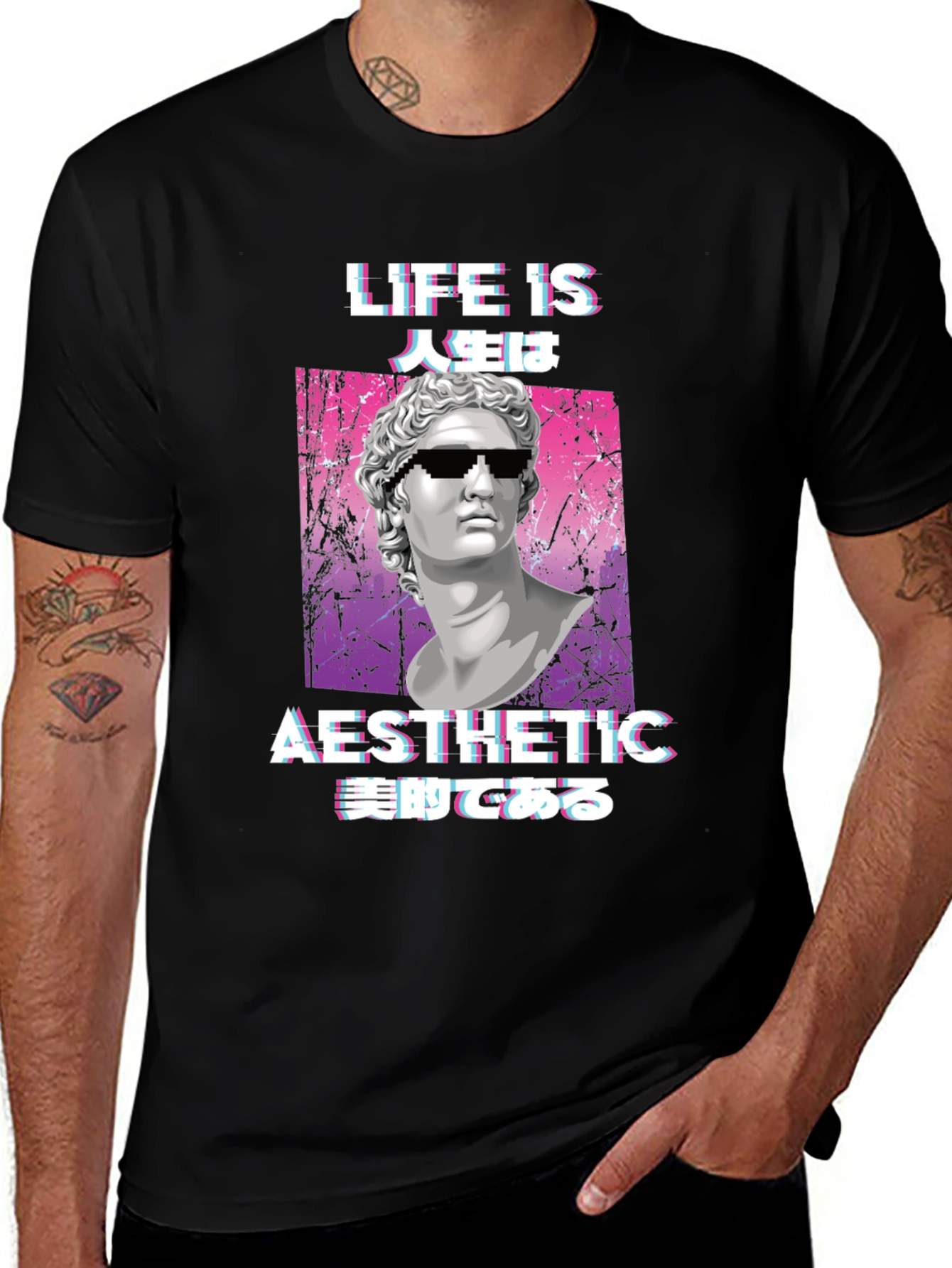 Aesthetic Life Statue Graphic Tee