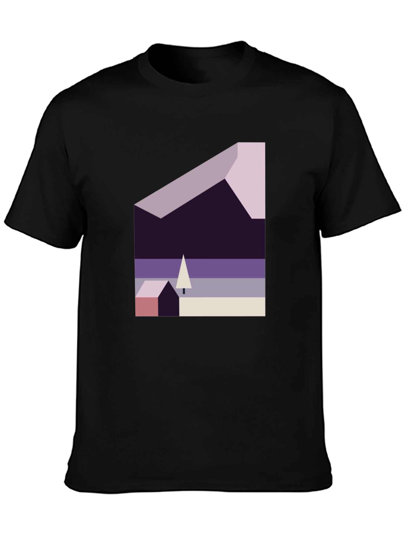 Abstract Geometric Landscape Graphic Tee