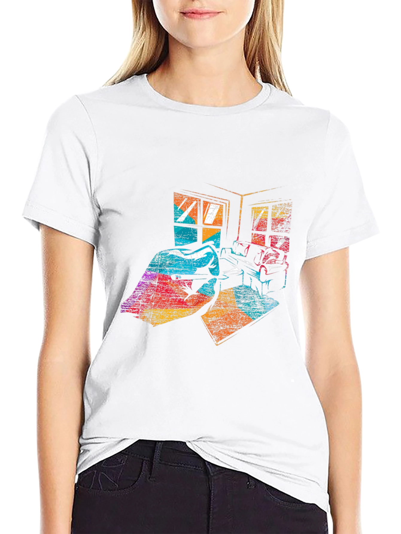 Retro Room Graphic Tee - Stylish Comfort
