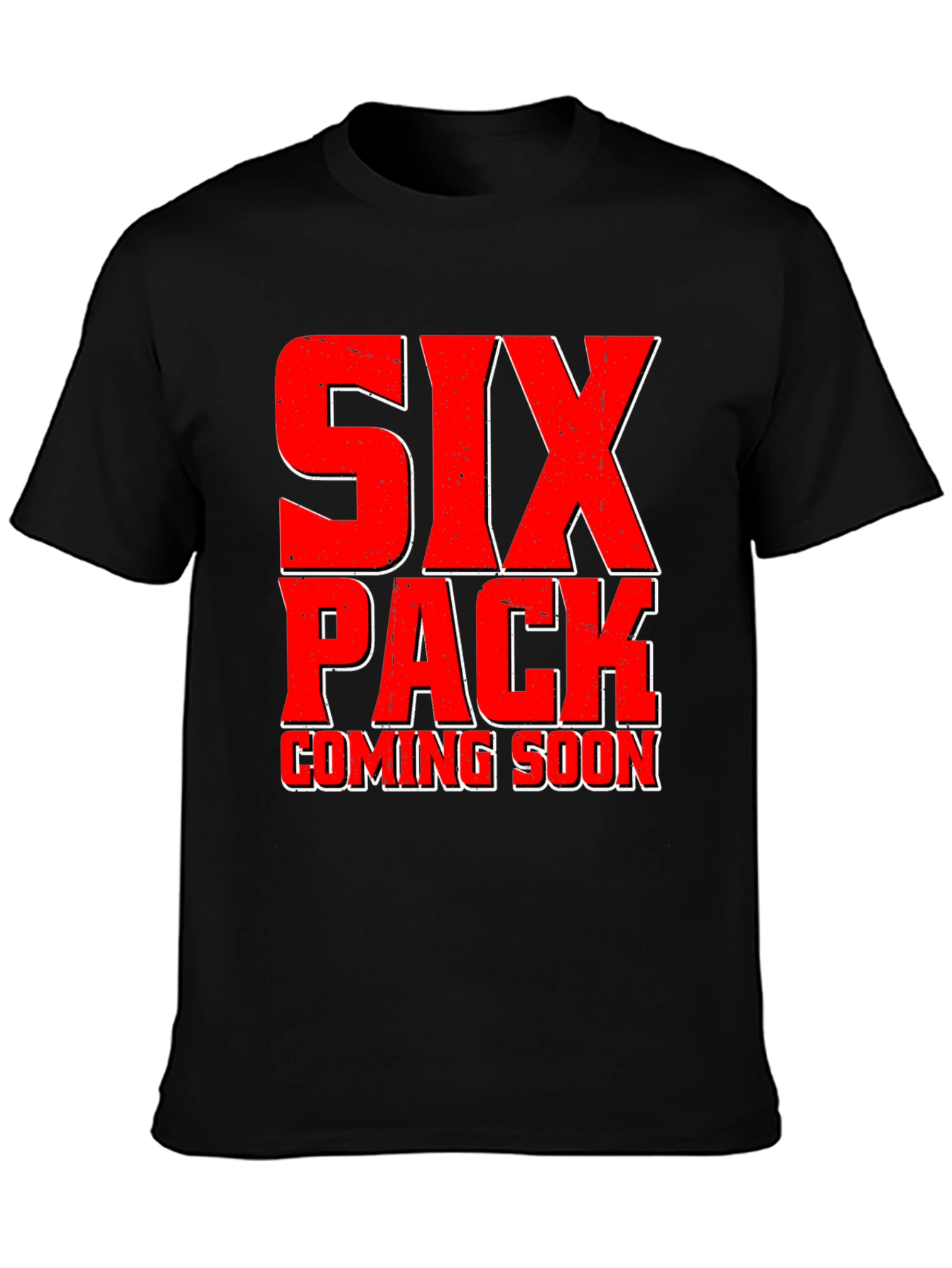 Six Pack Coming Soon Black T-Shirt