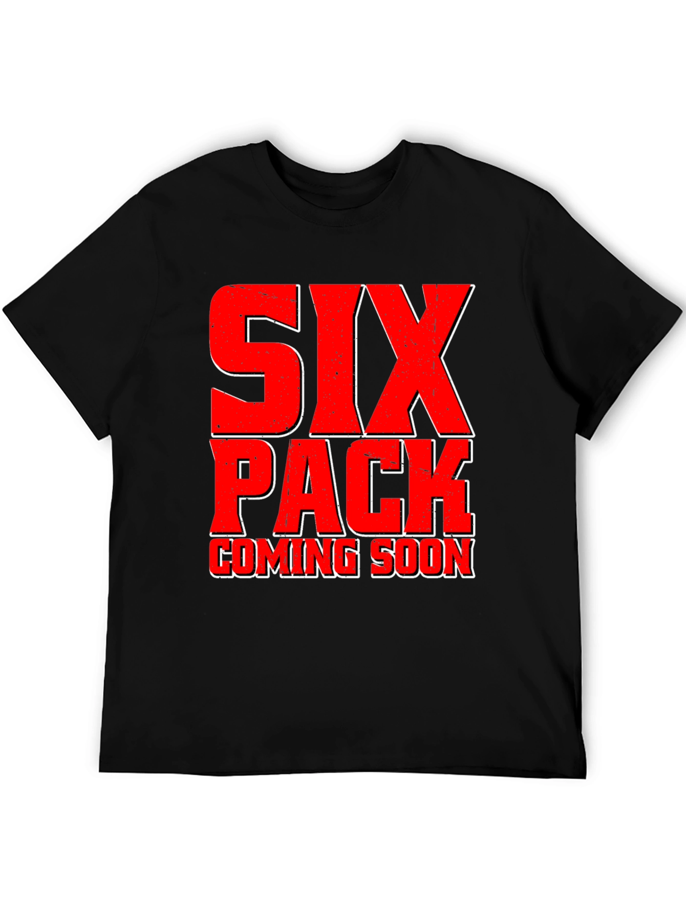 Six Pack Coming Soon Black T-Shirt