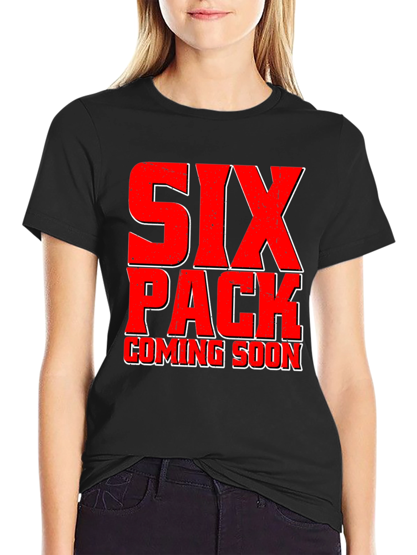 Six Pack Coming Soon Black T-Shirt
