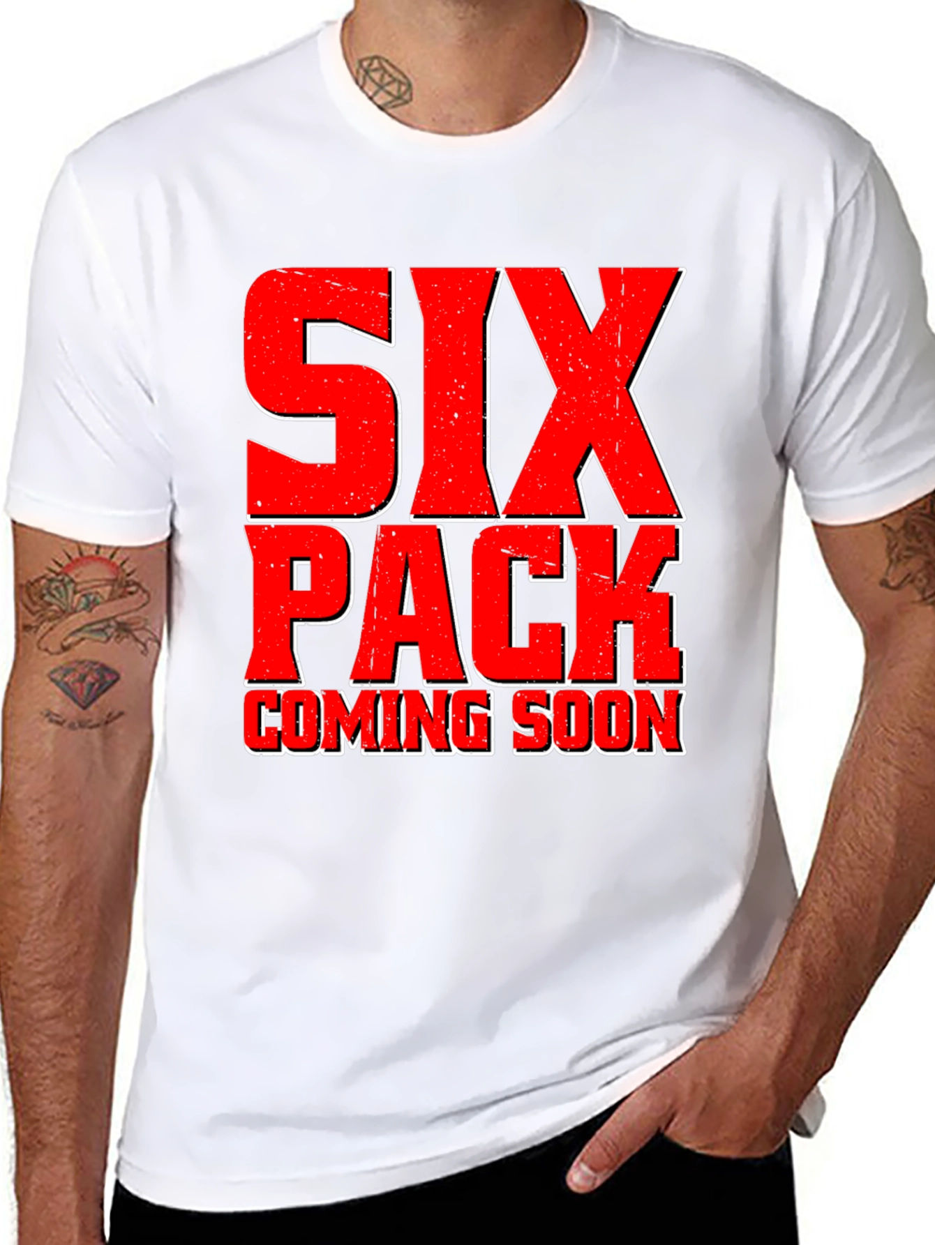 Six Pack Coming Soon Black T-Shirt