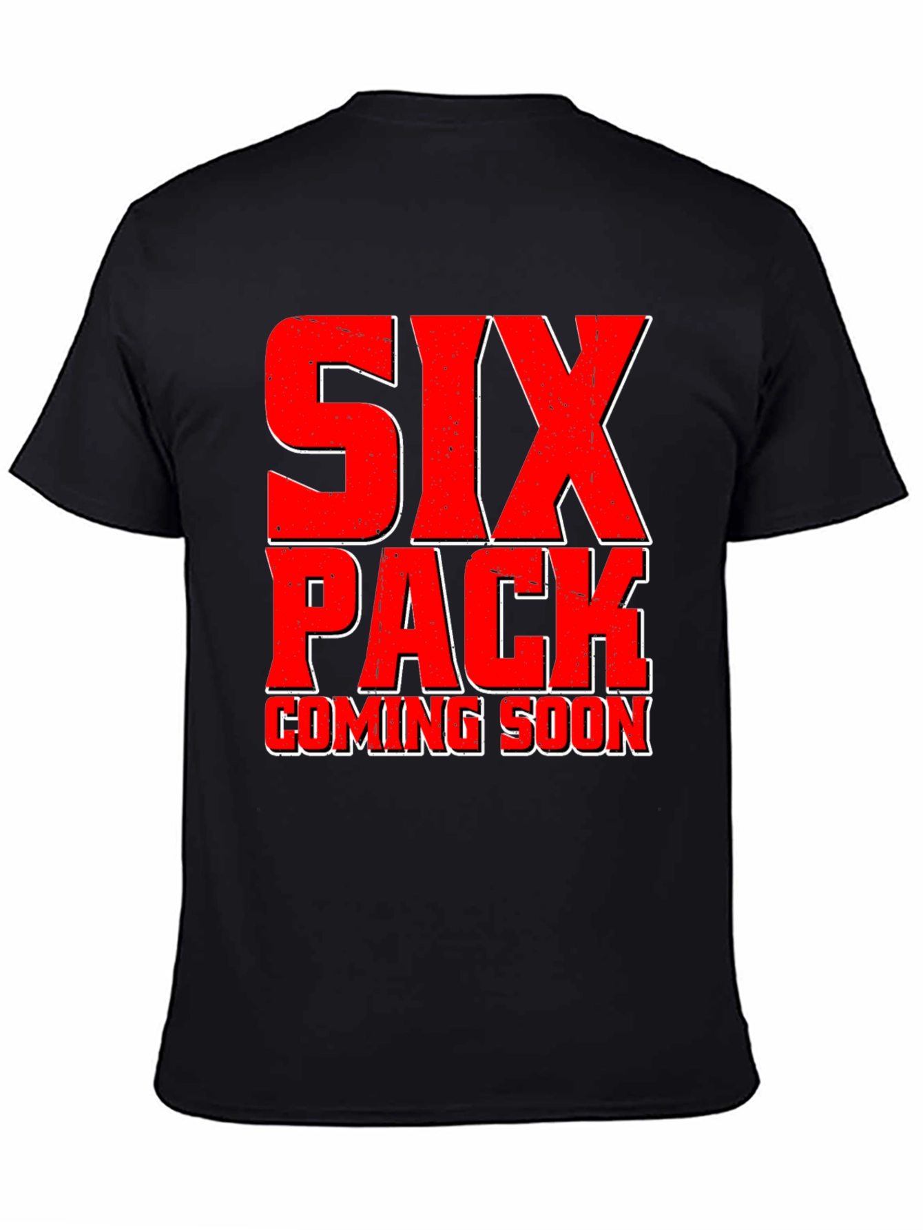 Six Pack Coming Soon Black T-Shirt