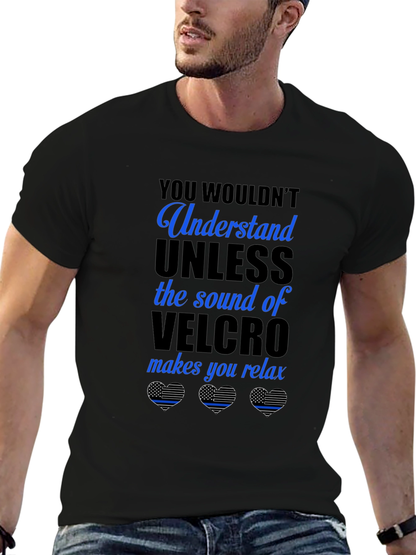 Velcro Sound Relaxation Graphic Tee - Black