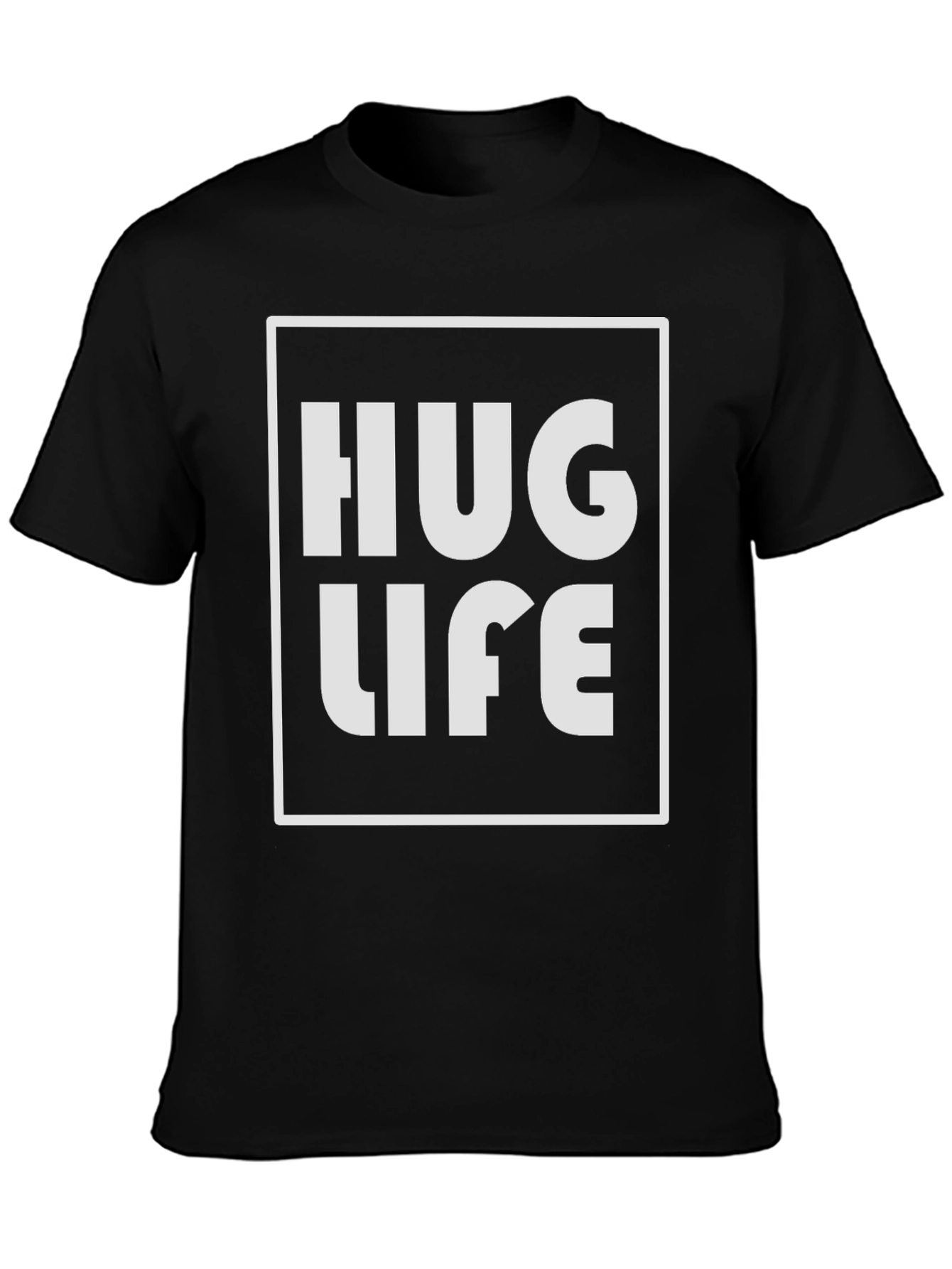 Hug Life Black Graphic Tee