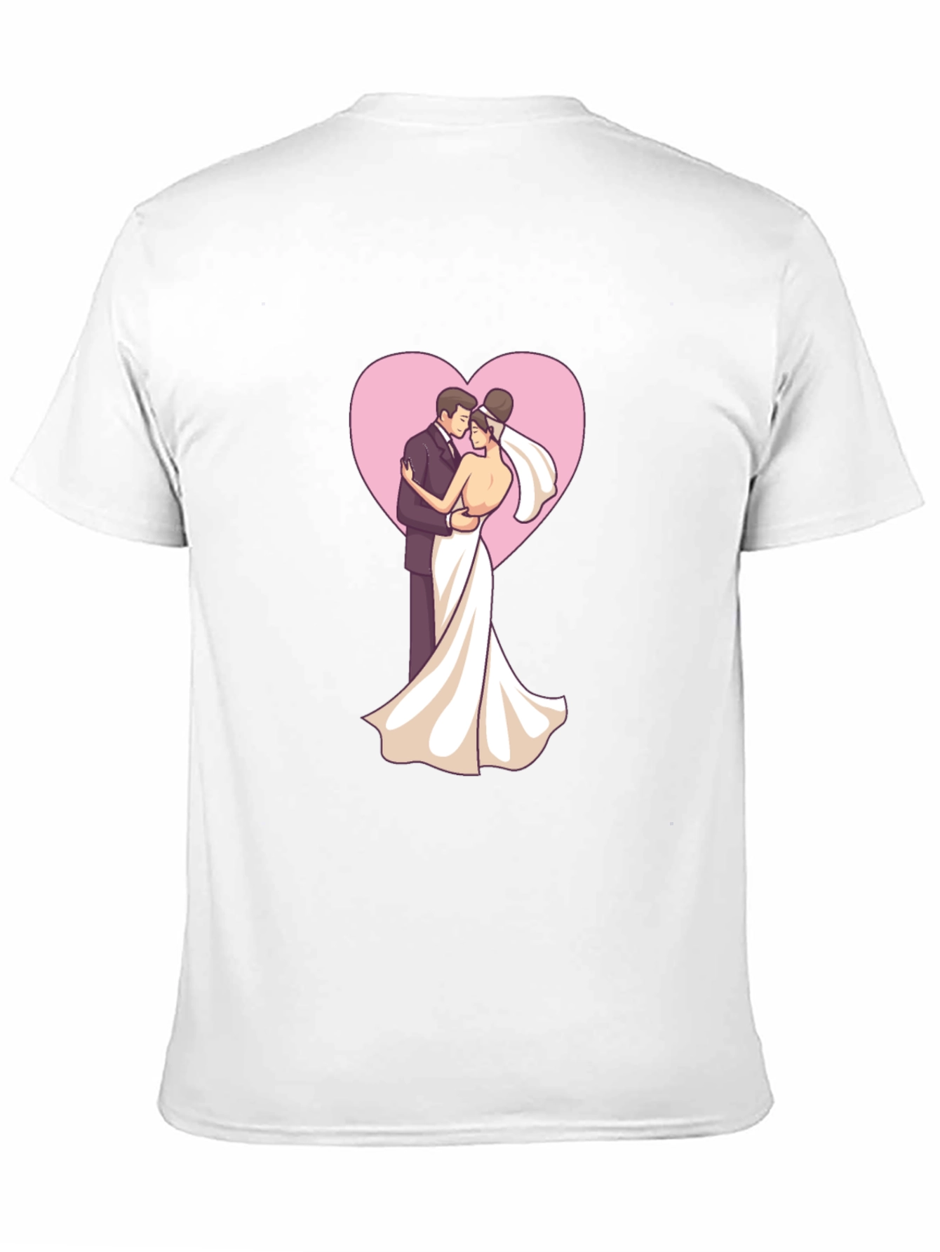 Bride & Groom Heart Tee - Black