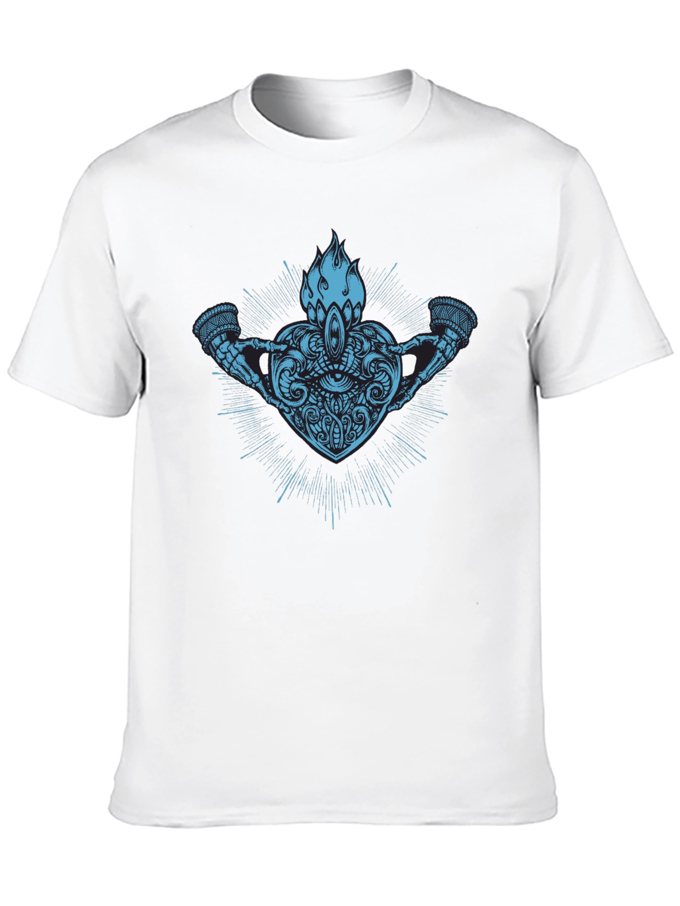 Mystic Heart Graphic Print Black T-Shirt