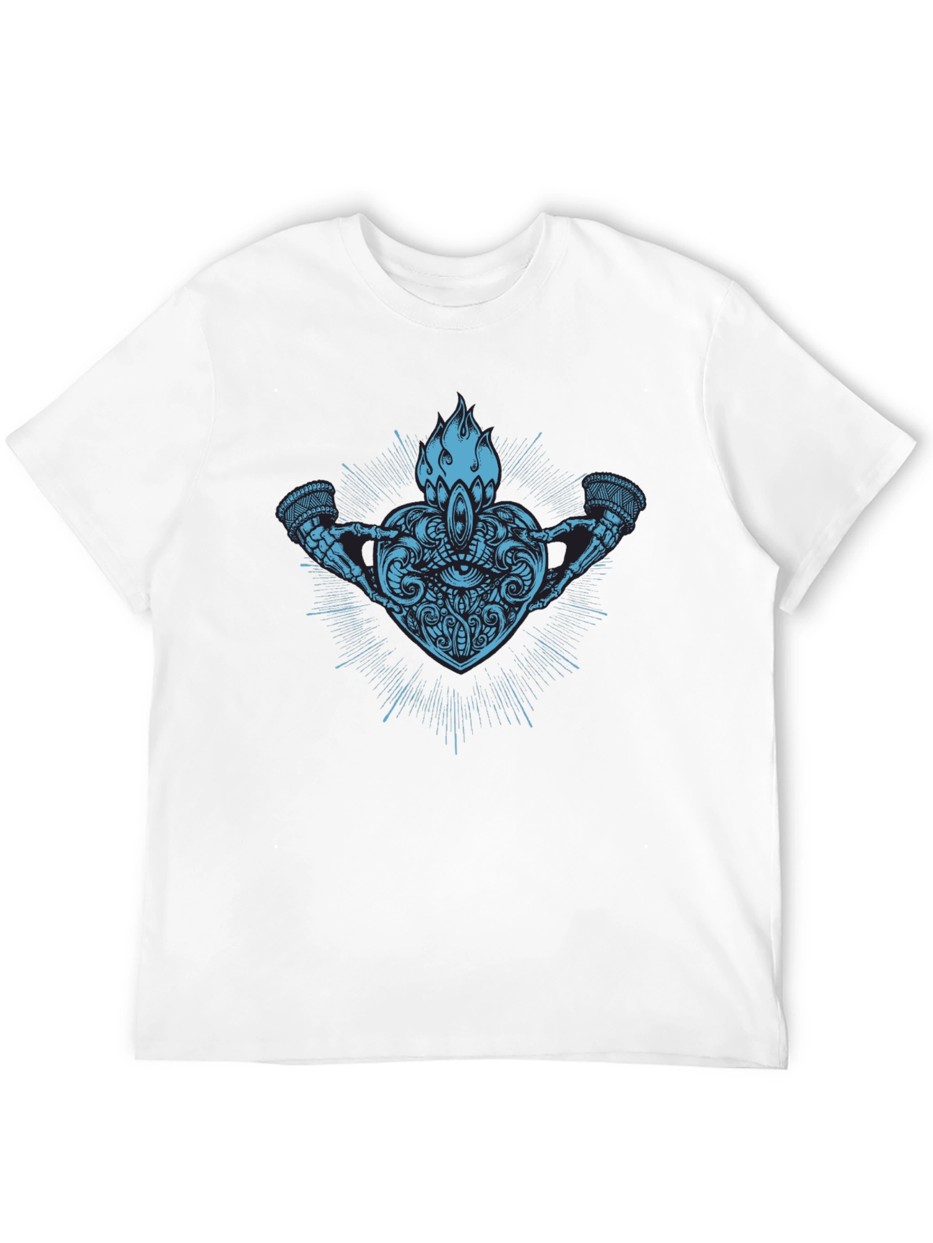 Mystic Heart Graphic Print Black T-Shirt