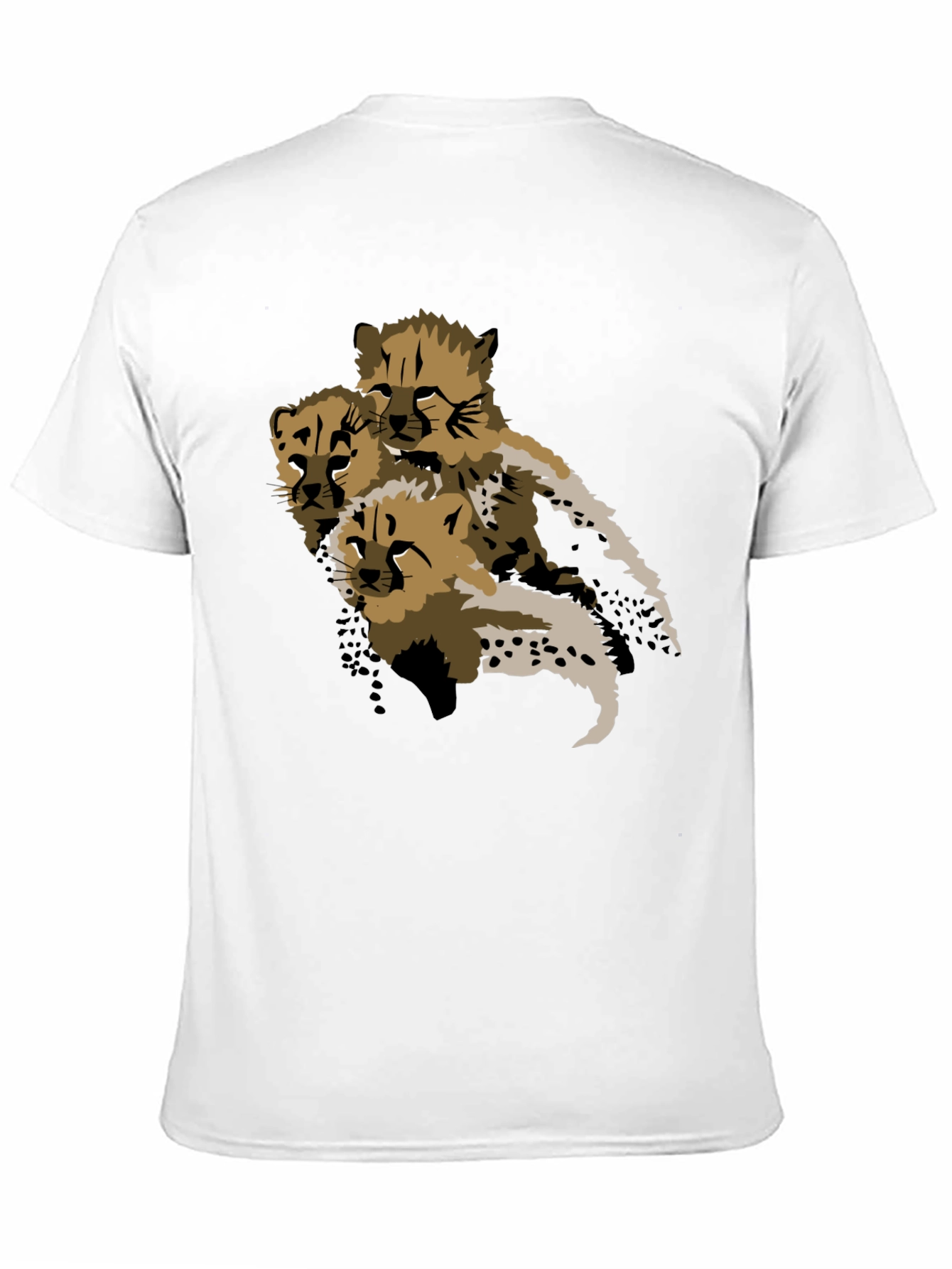 Cheetah Cub Graphic Tee - Black Unisex T-Shirt