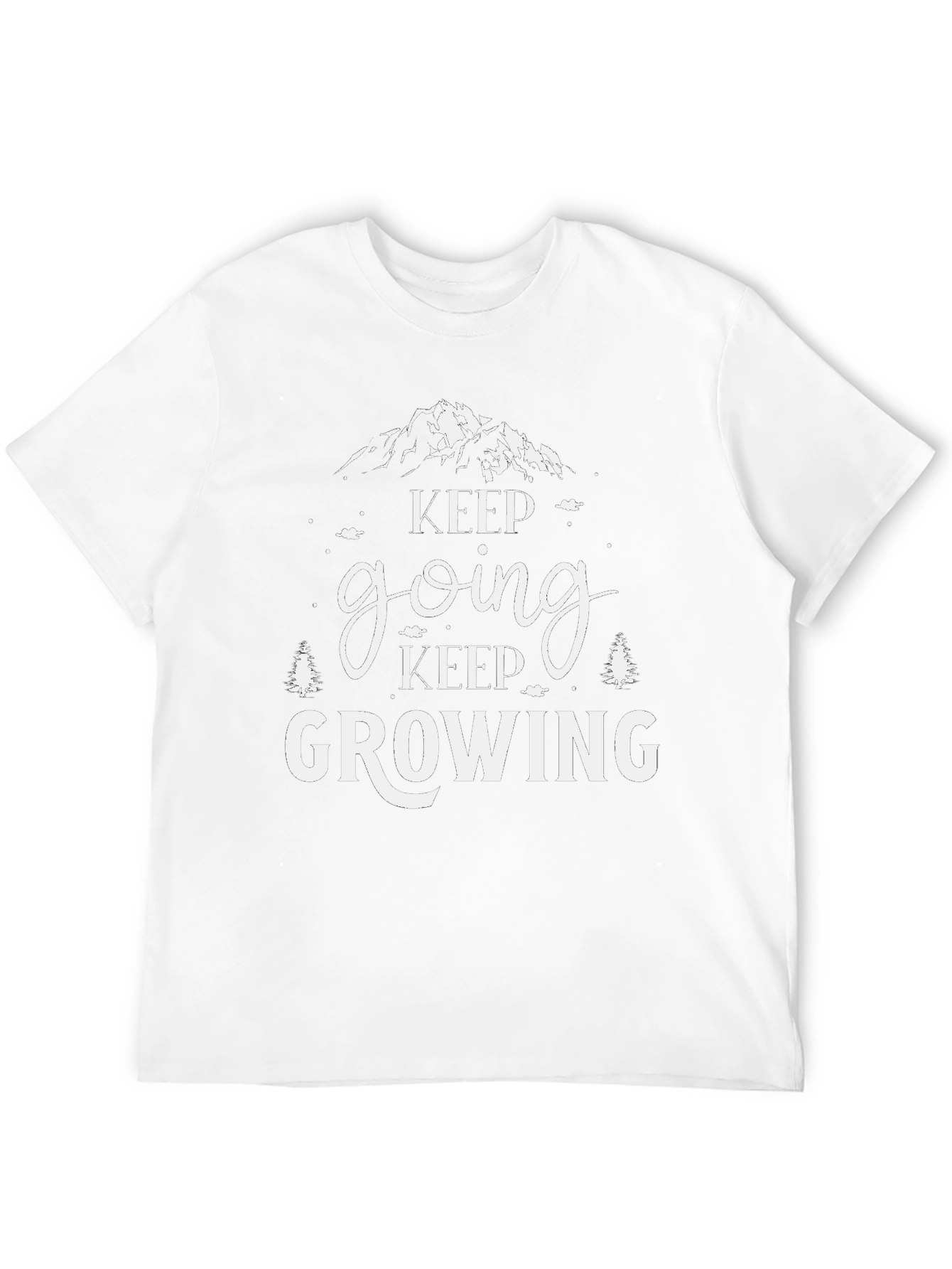 Keep Going Keep Growing Black Graphic Tee