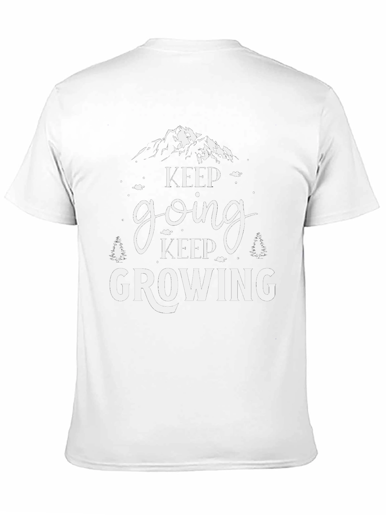 Keep Going Keep Growing Black Graphic Tee