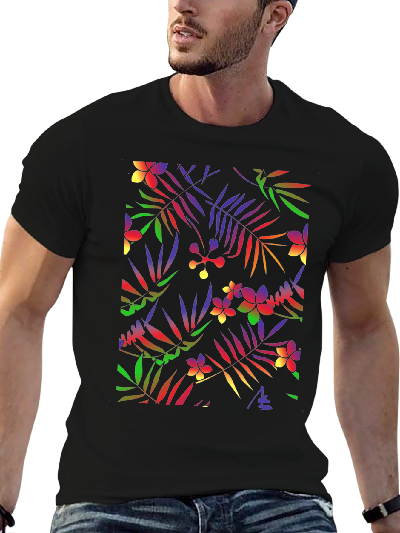 Tropical Floral Print Tee