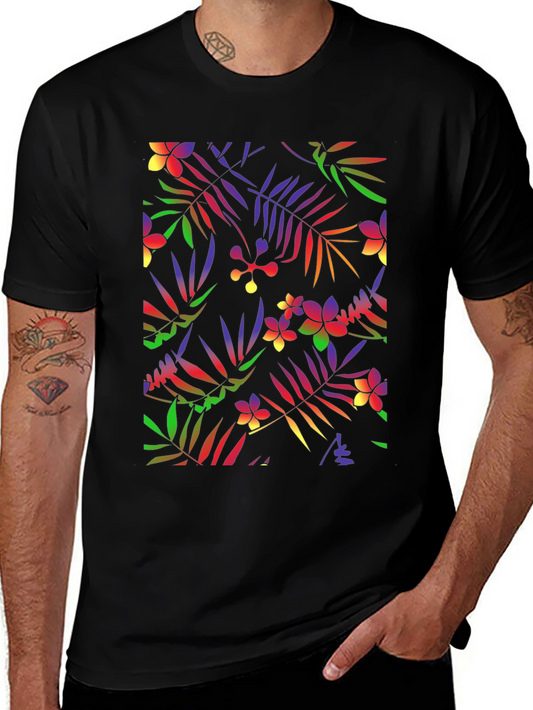 Tropical Floral Print Tee