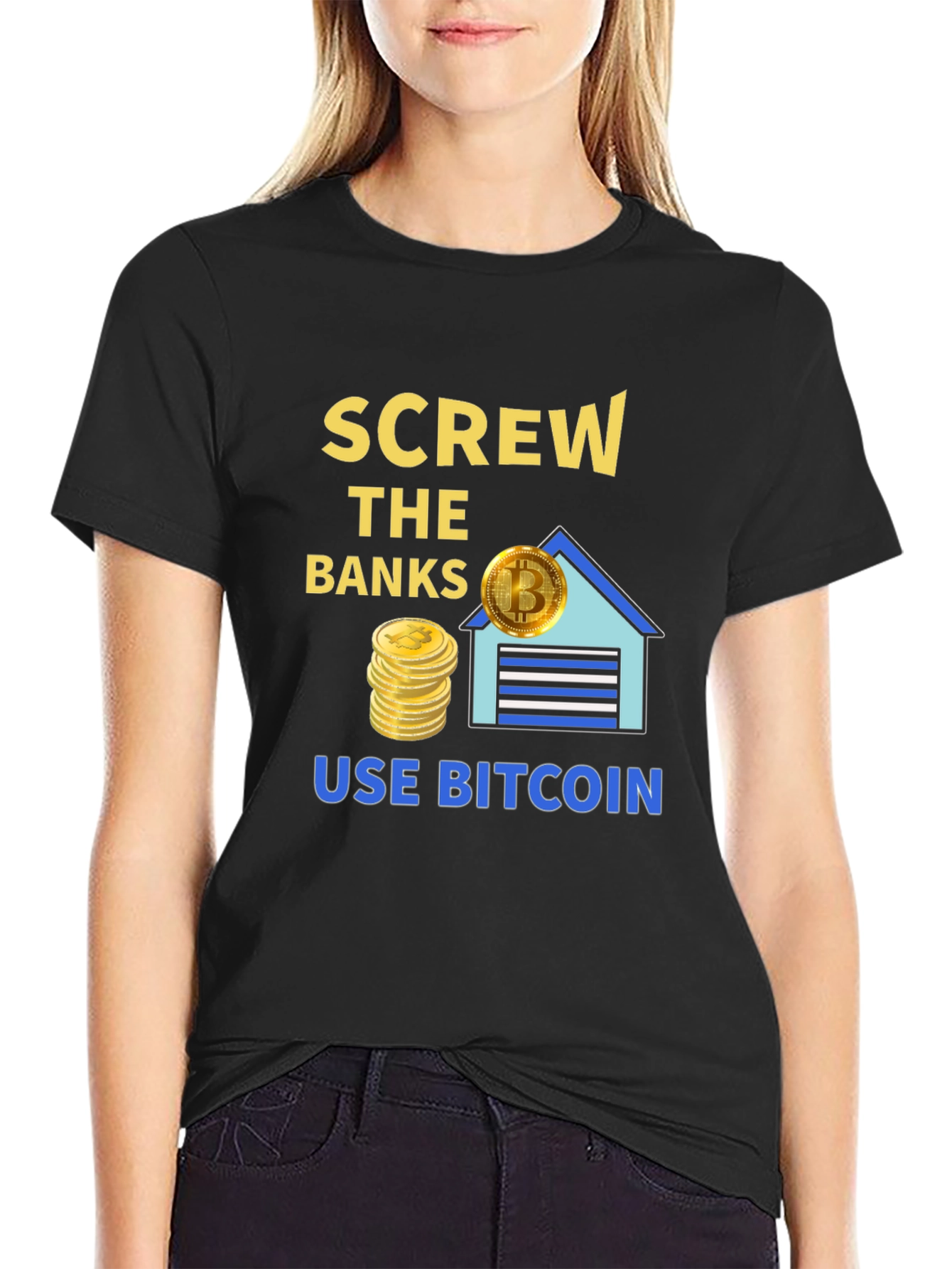Screw The Banks Use Bitcoin T-Shirt