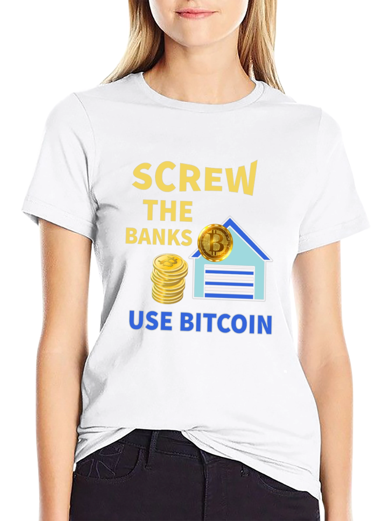 Screw The Banks Use Bitcoin T-Shirt
