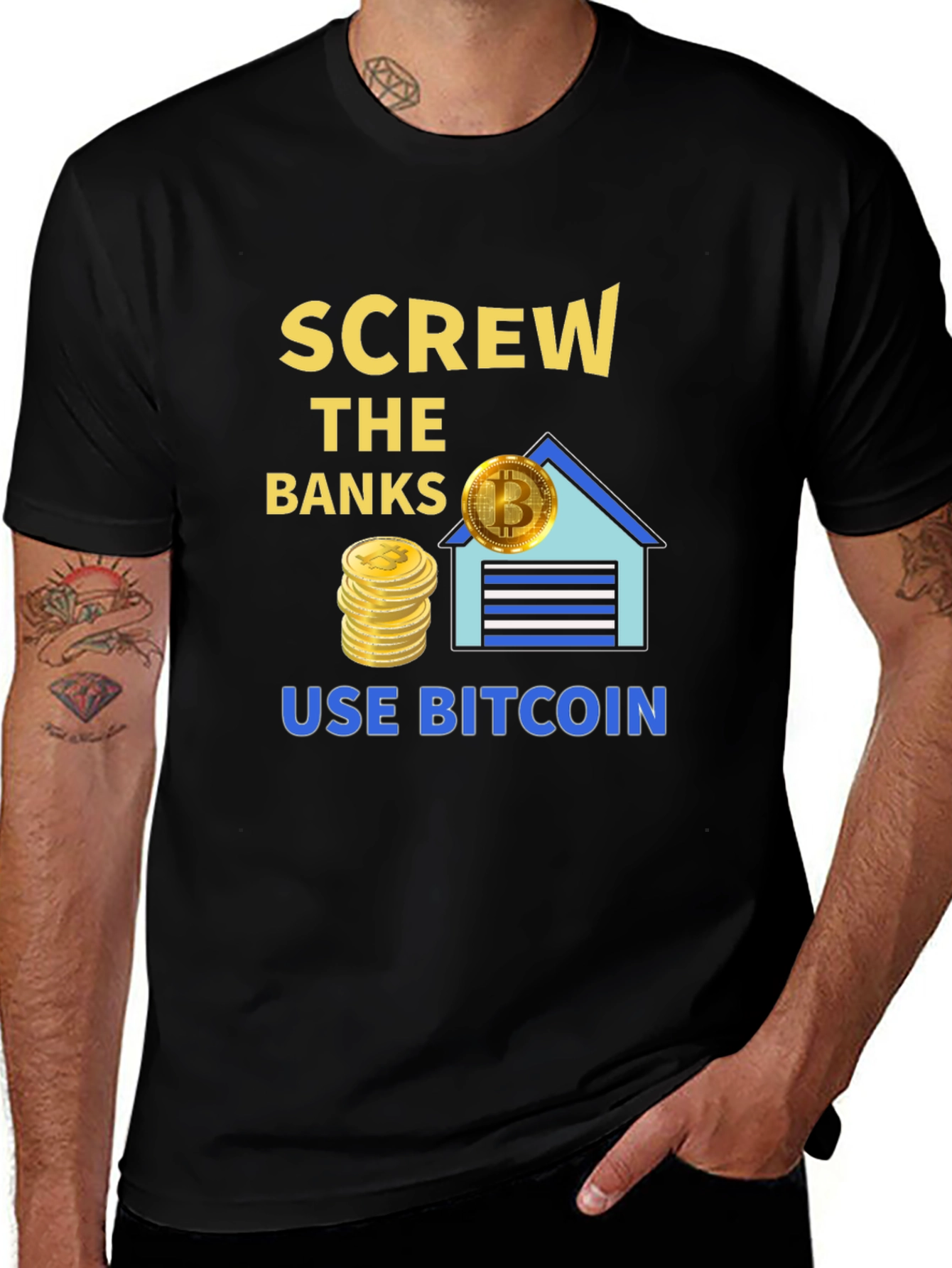 Screw The Banks Use Bitcoin T-Shirt