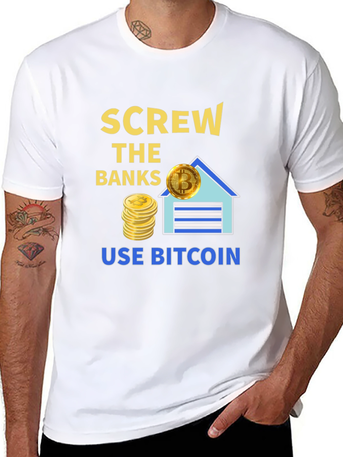 Screw The Banks Use Bitcoin T-Shirt