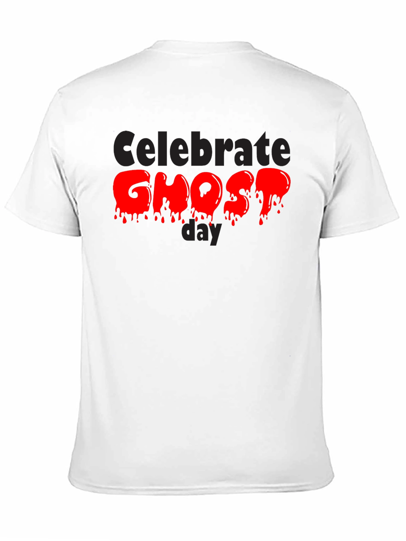 Celebrate Ghost Day Tee - Spooky Red Drip Design