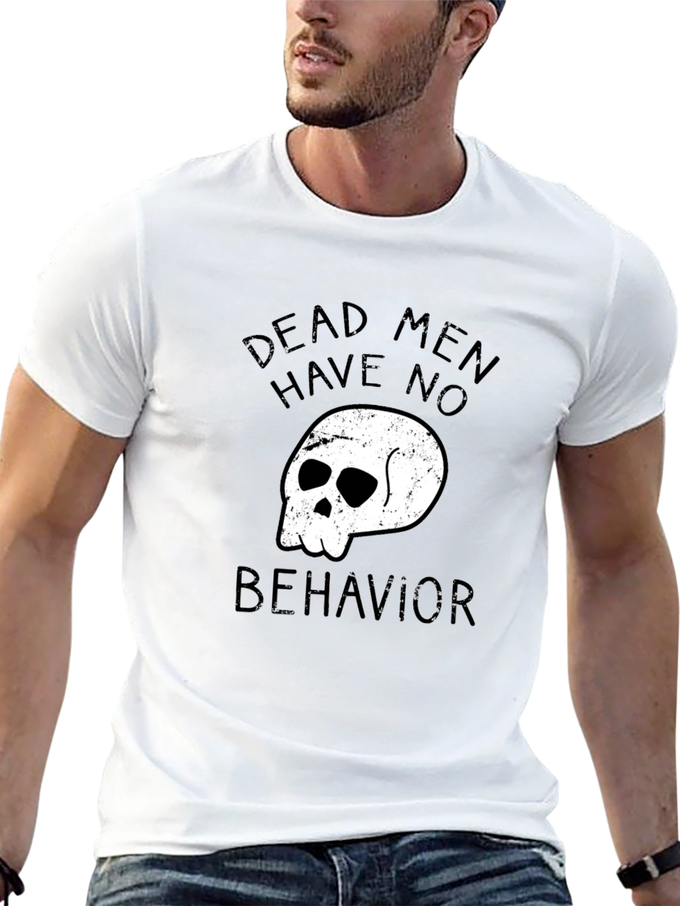 Dead Men Graphic Tee - Black Casual T-Shirt