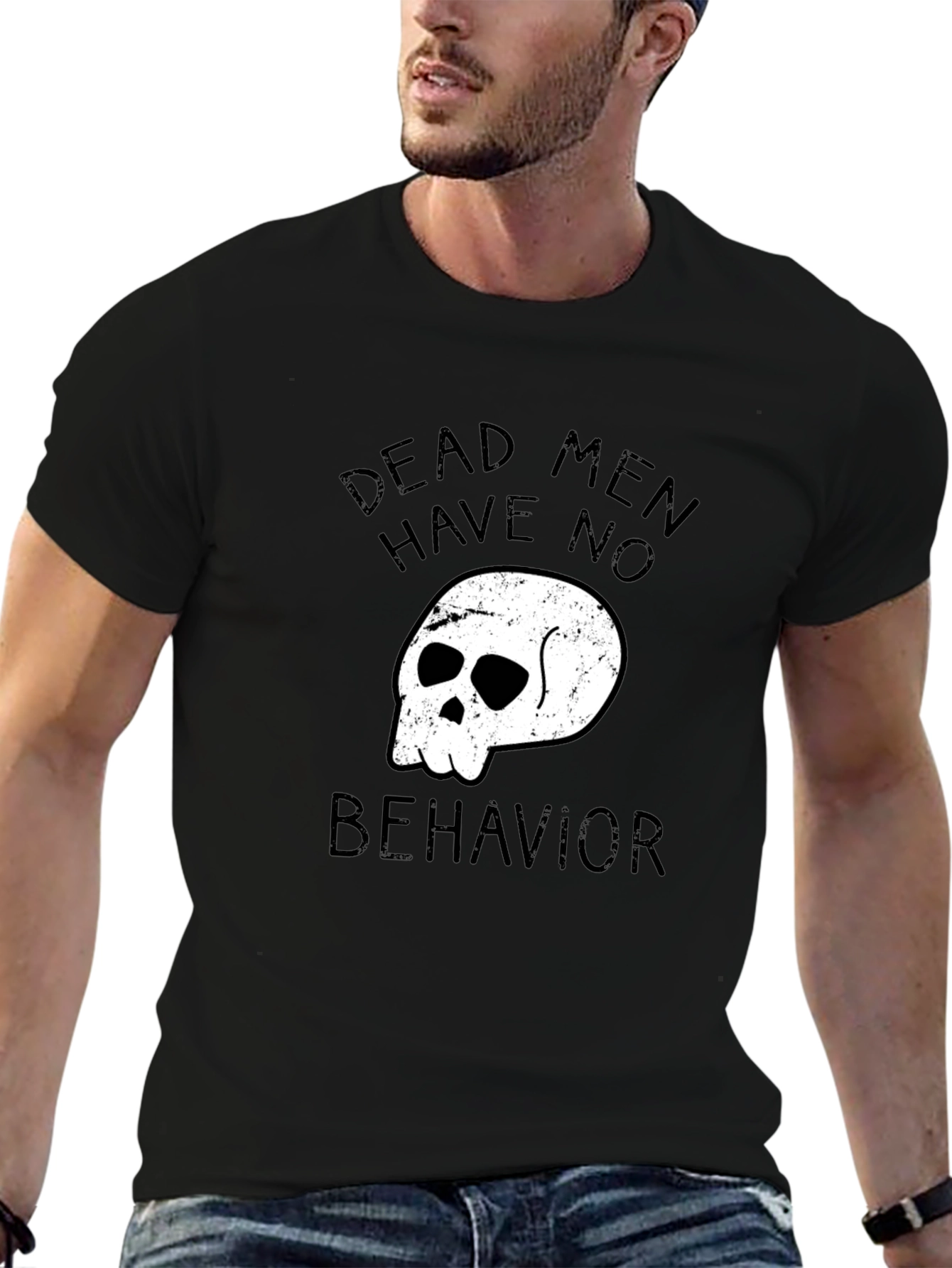 Dead Men Graphic Tee - Black Casual T-Shirt