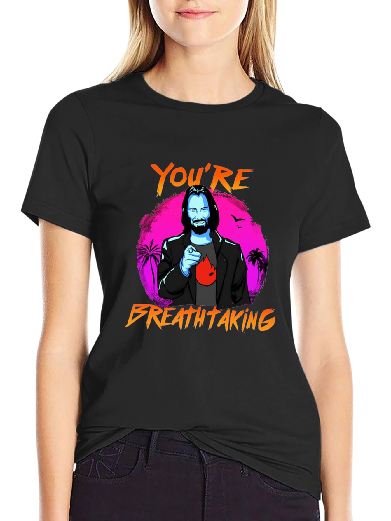 Youre Breathtaking Graphic Tee - Keanu Reeves Style
