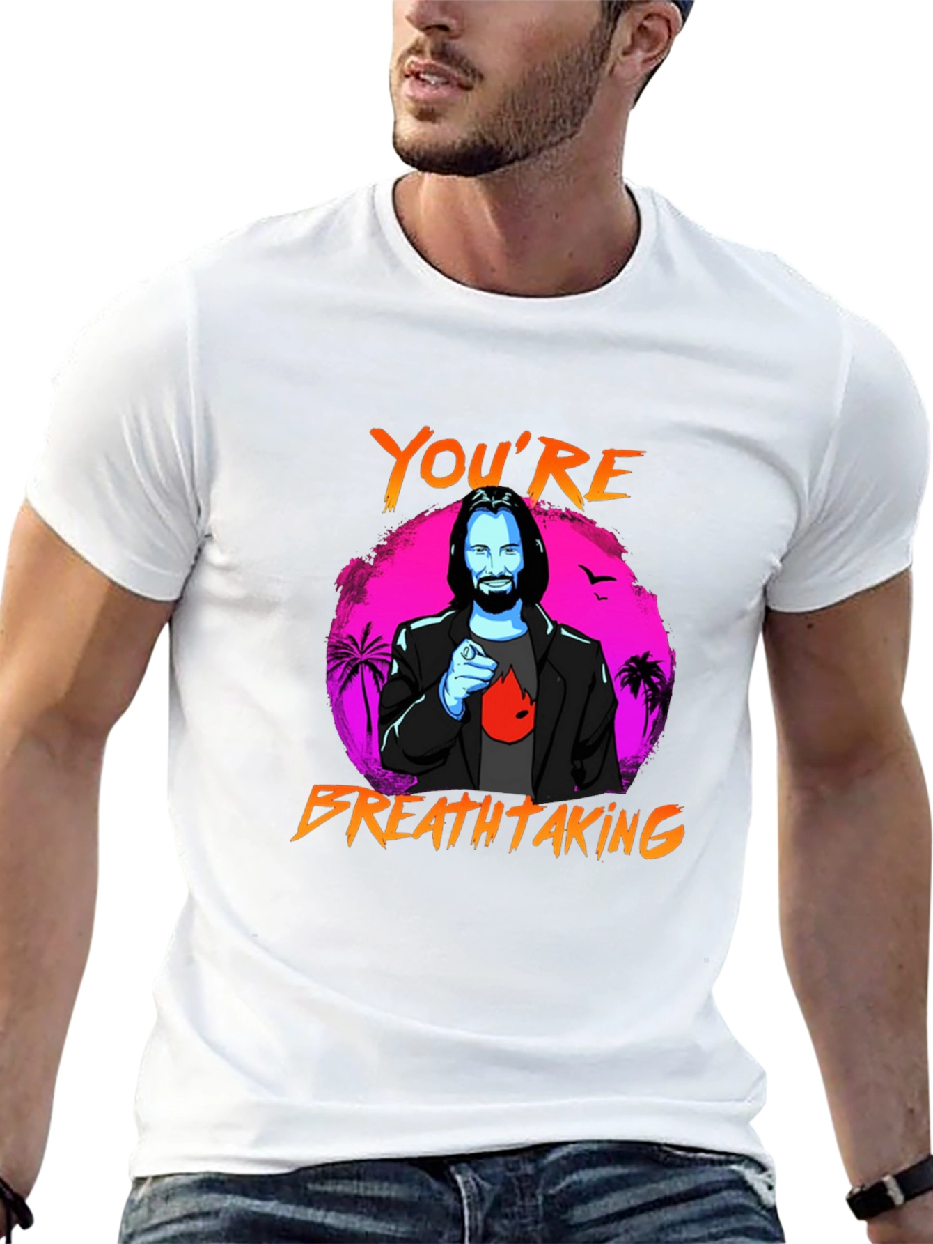 Youre Breathtaking Graphic Tee - Keanu Reeves Style