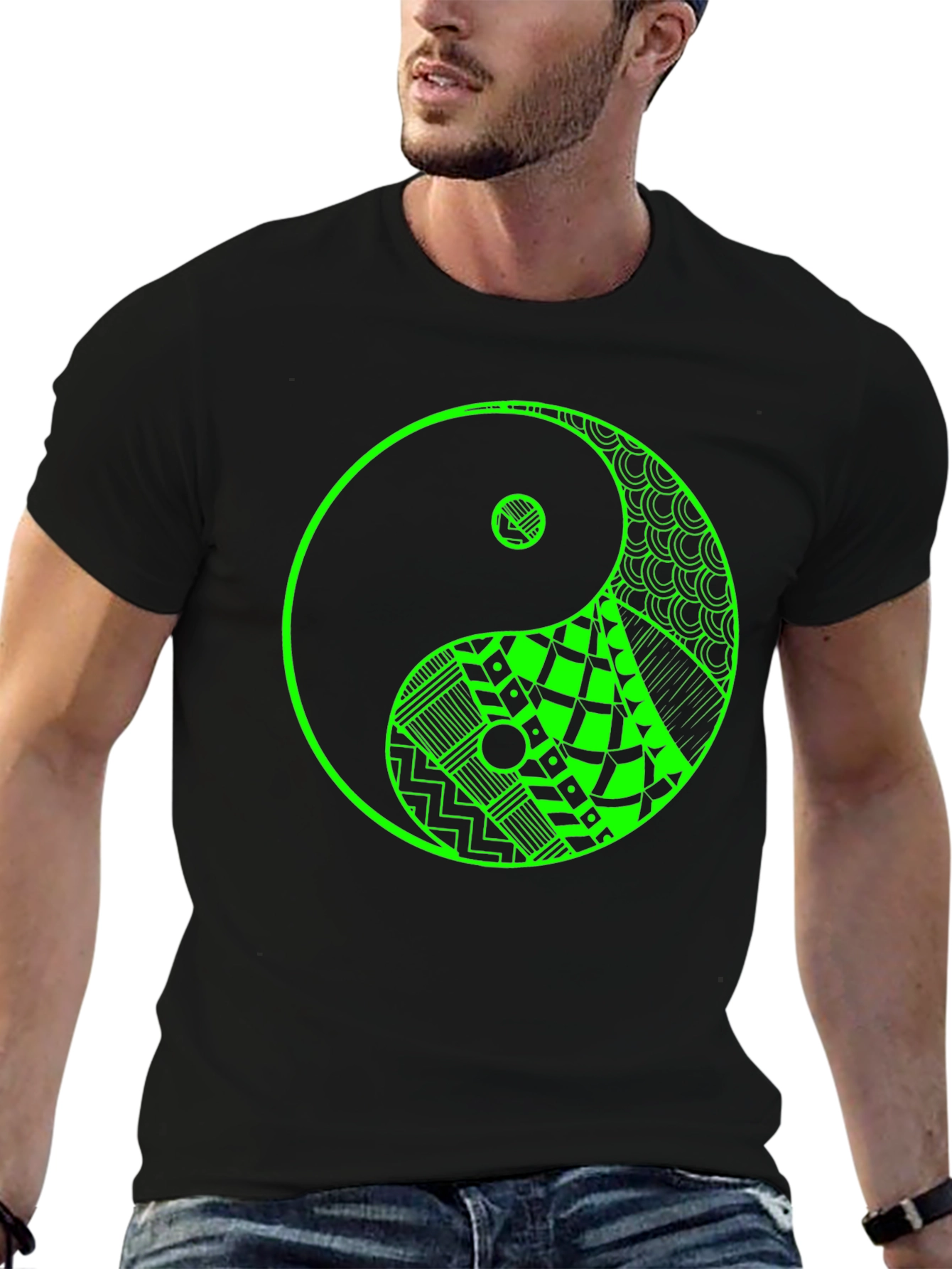 Yin Yang Graphic Tee - Black