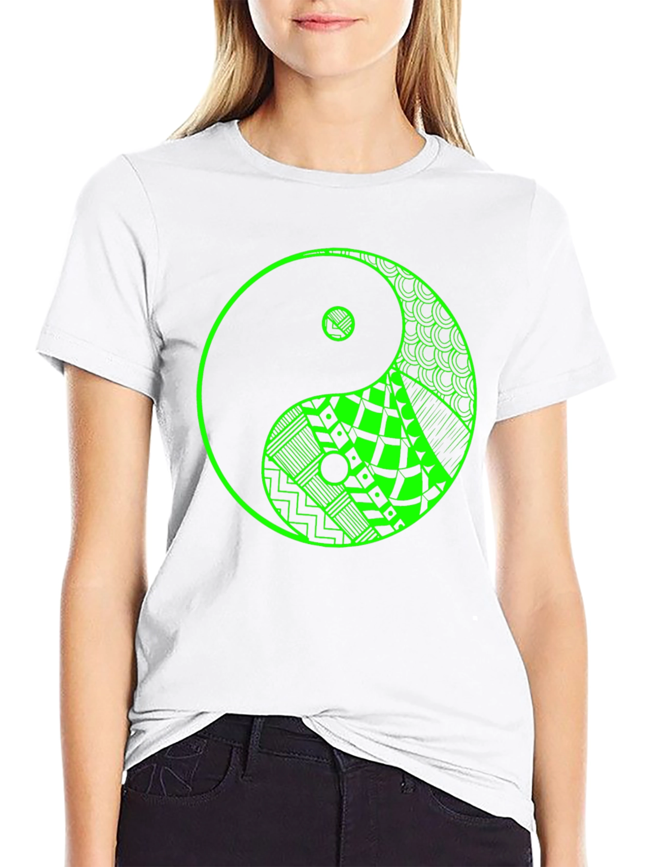 Yin Yang Graphic Tee - Black