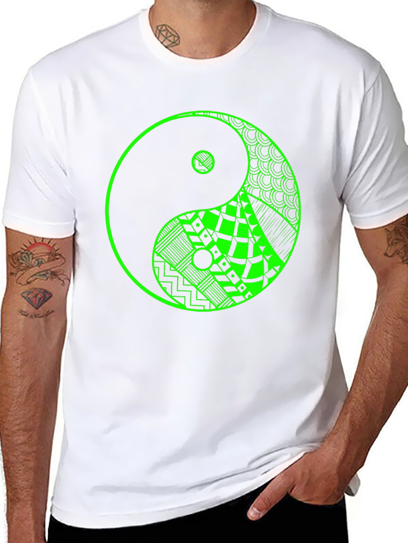 Yin Yang Graphic Tee - Black