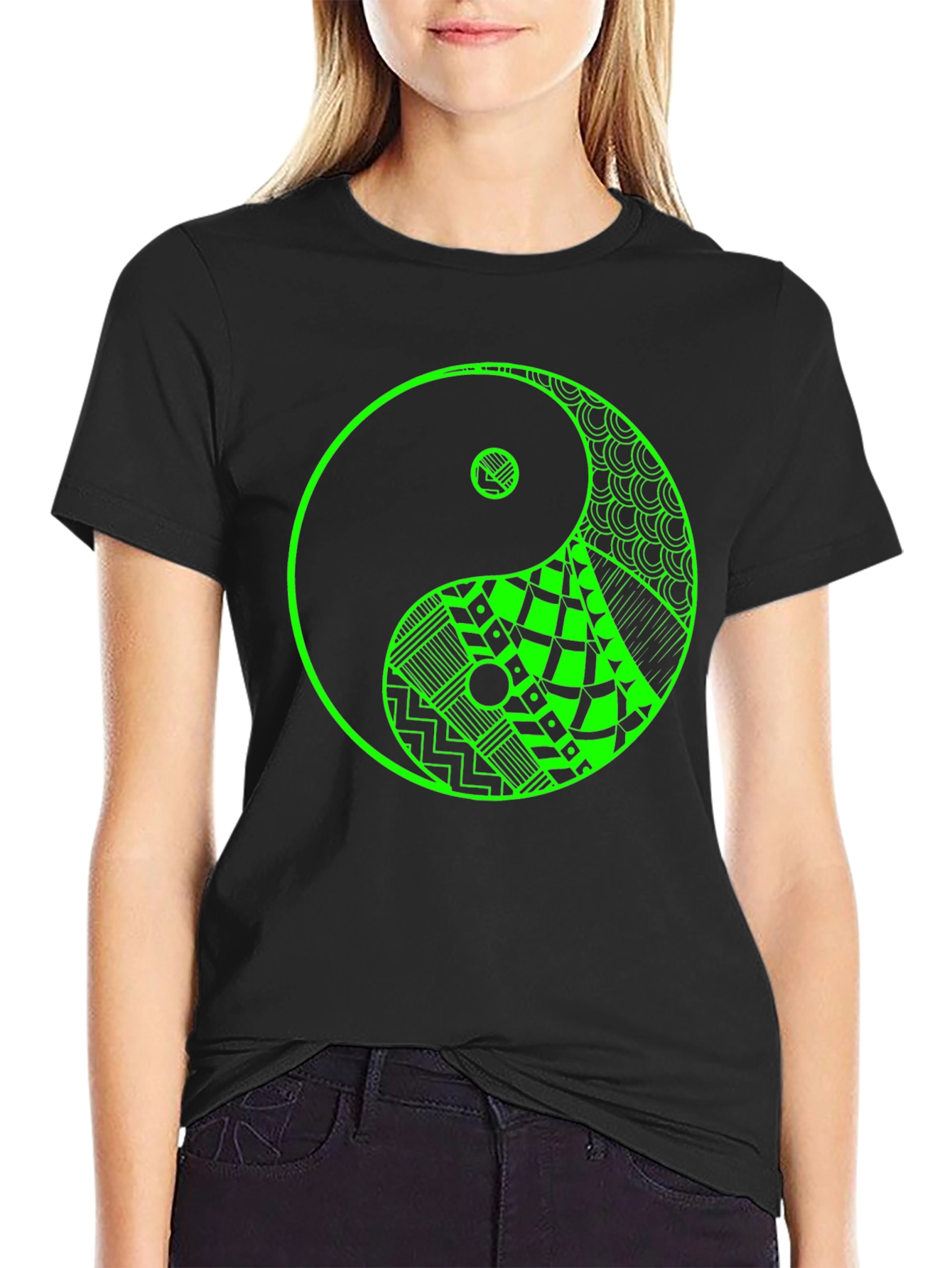 Yin Yang Graphic Tee - Black
