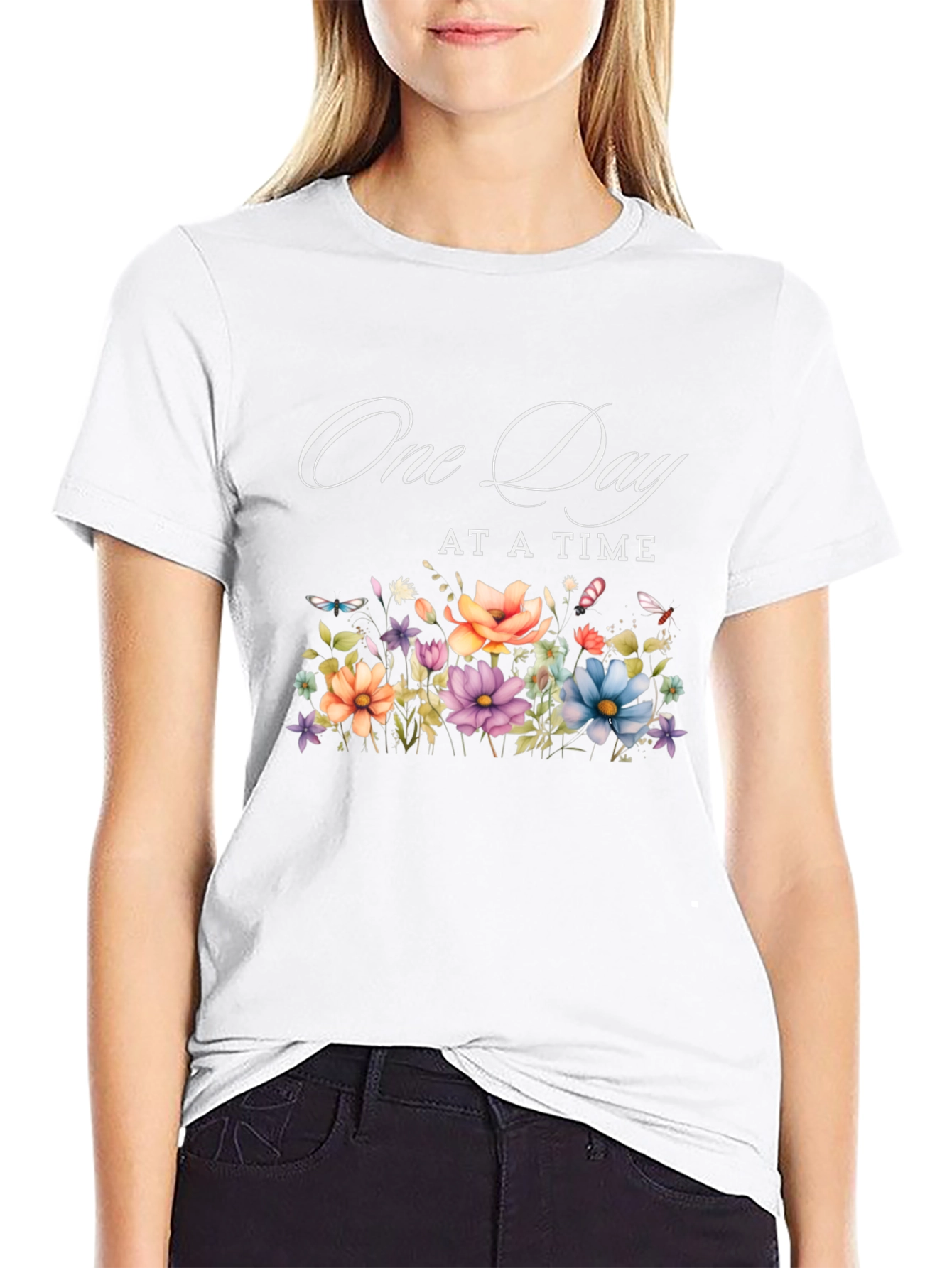 One Day At A Time Floral T-Shirt