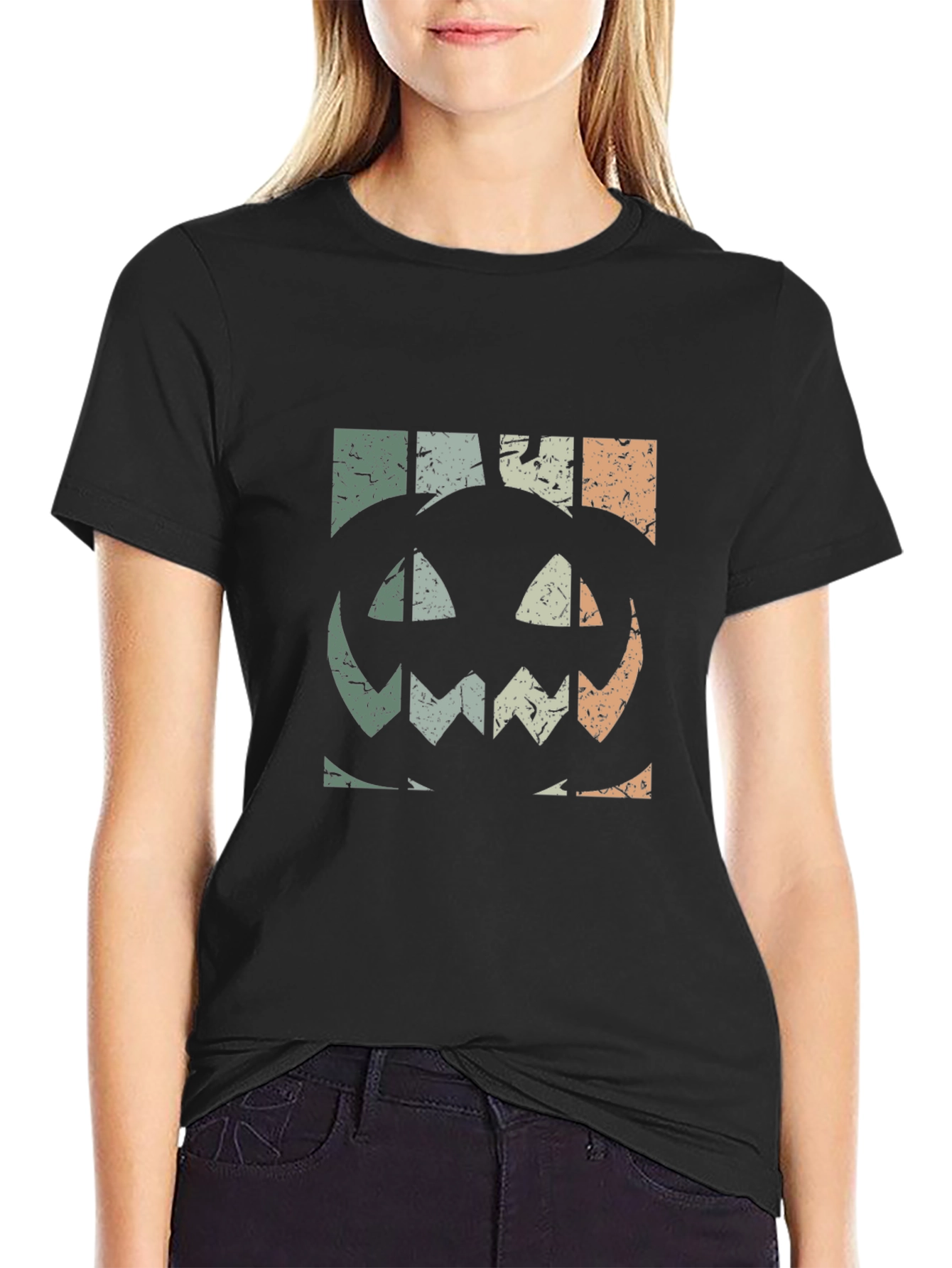 Retro Halloween Pumpkin Graphic Tee