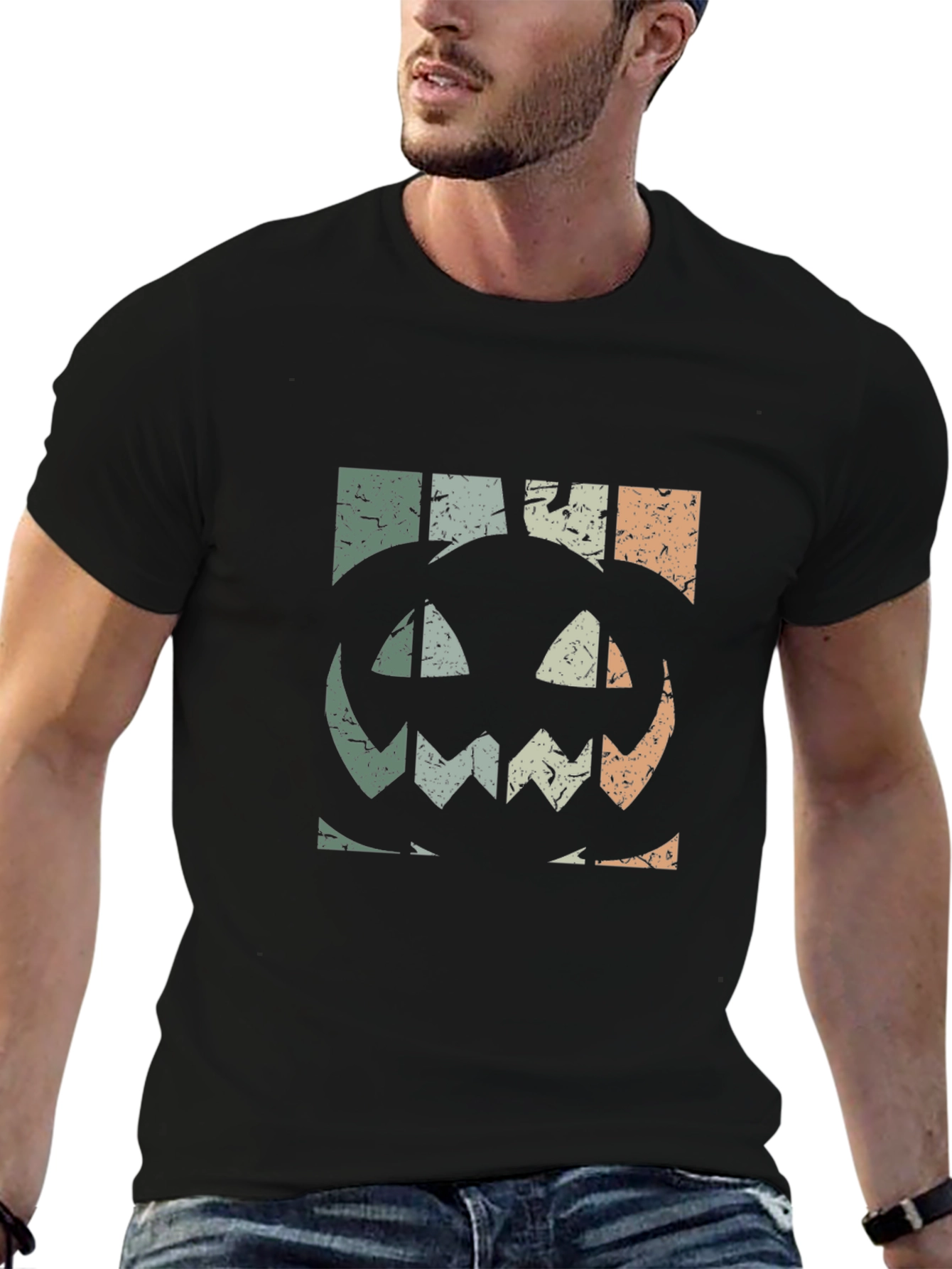 Retro Halloween Pumpkin Graphic Tee