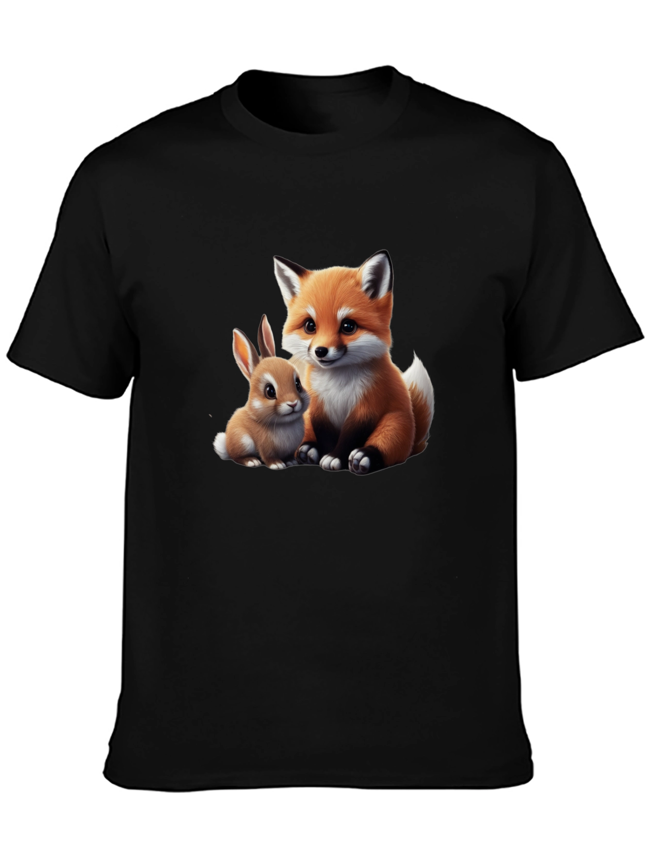 Cute Fox & Bunny Graphic Tee