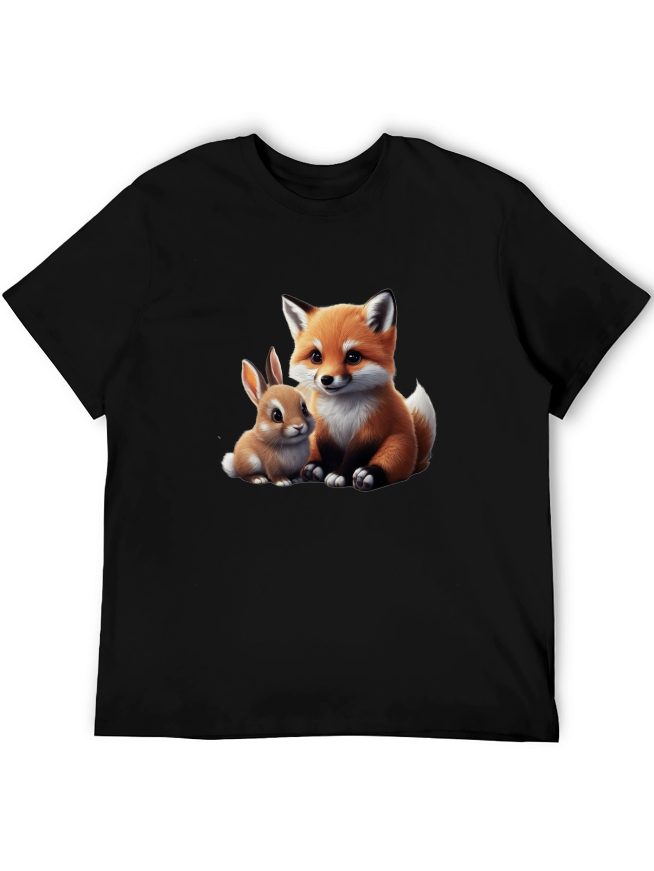 Cute Fox & Bunny Graphic Tee