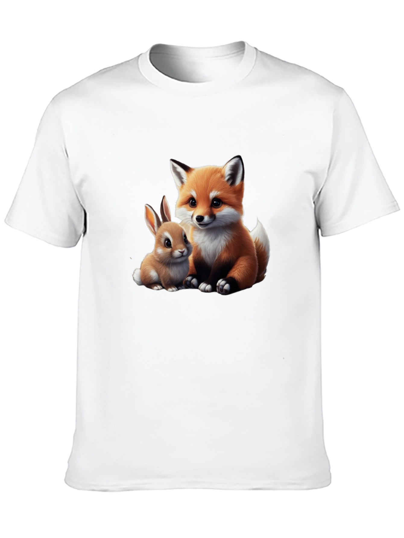 Cute Fox & Bunny Graphic Tee