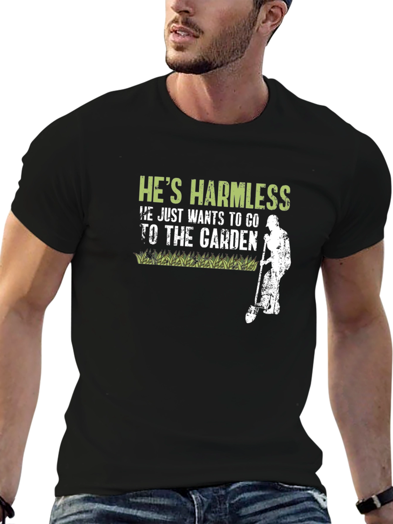 Hes Harmless Gardener Graphic T-Shirt