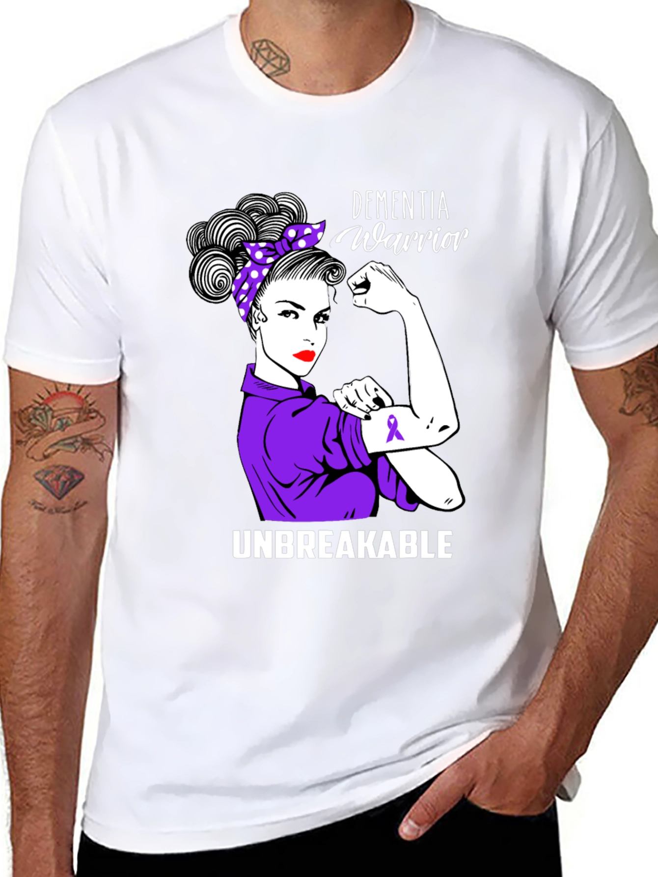 Dementia Warrior T-Shirt - Unbreakable Strength