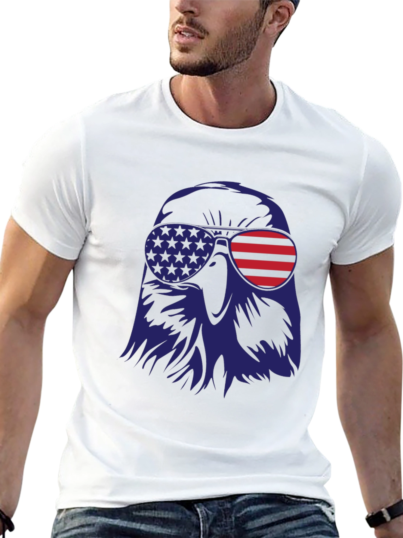 American Eagle Graphic T-Shirt - Patriotic Style