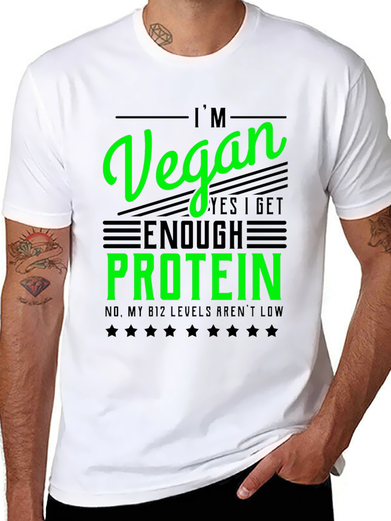 Im Vegan T-Shirt - Get Enough Protein Funny Tee