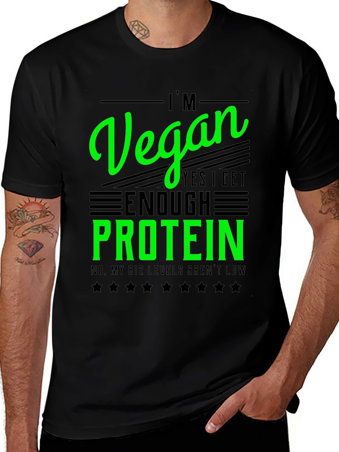 Im Vegan T-Shirt - Get Enough Protein Funny Tee
